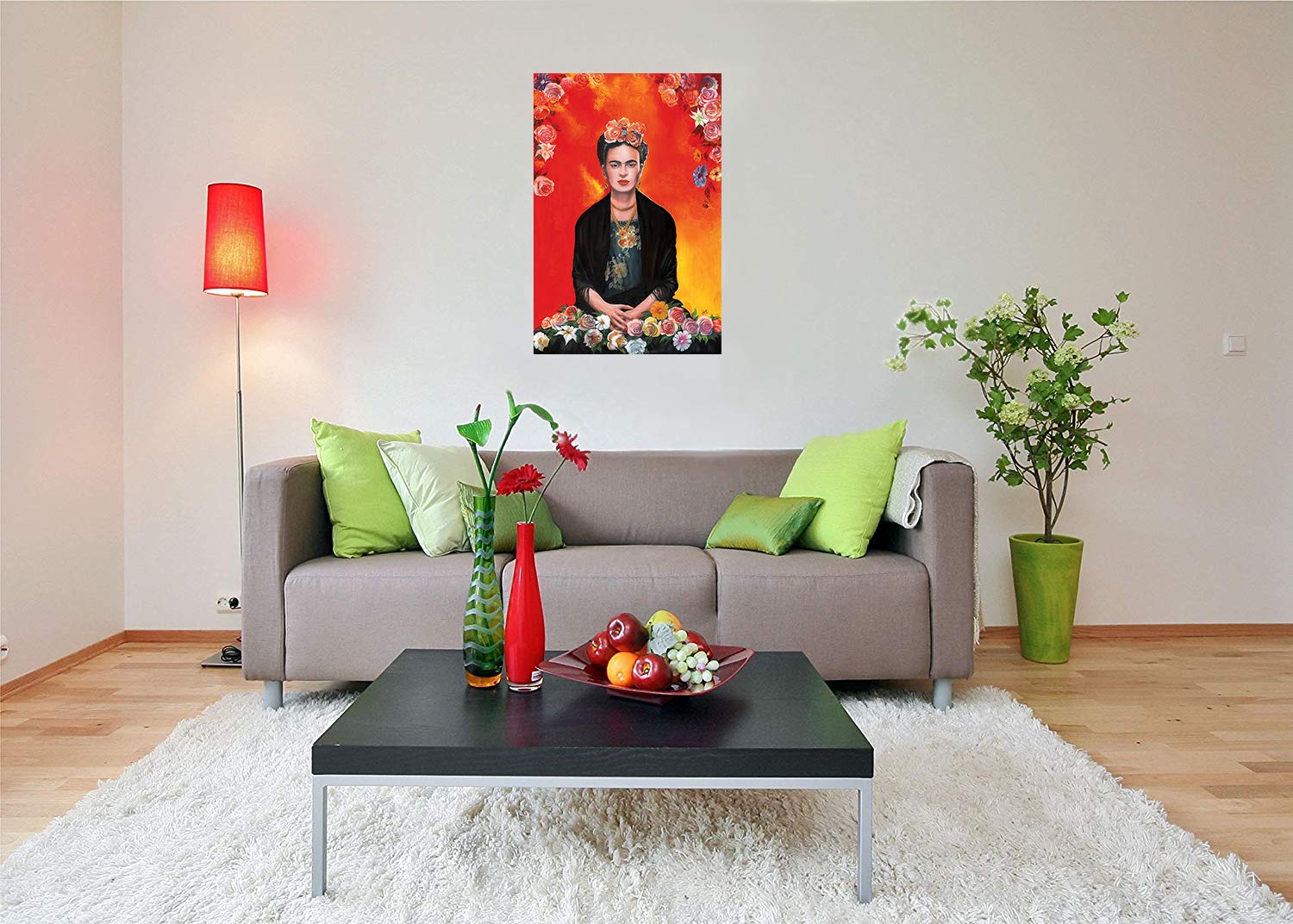 New York Art Publishing Frida Kahlo Poster (Painting) Printed On Paper 24X36In Meditation With Flowers - Ships From The Us