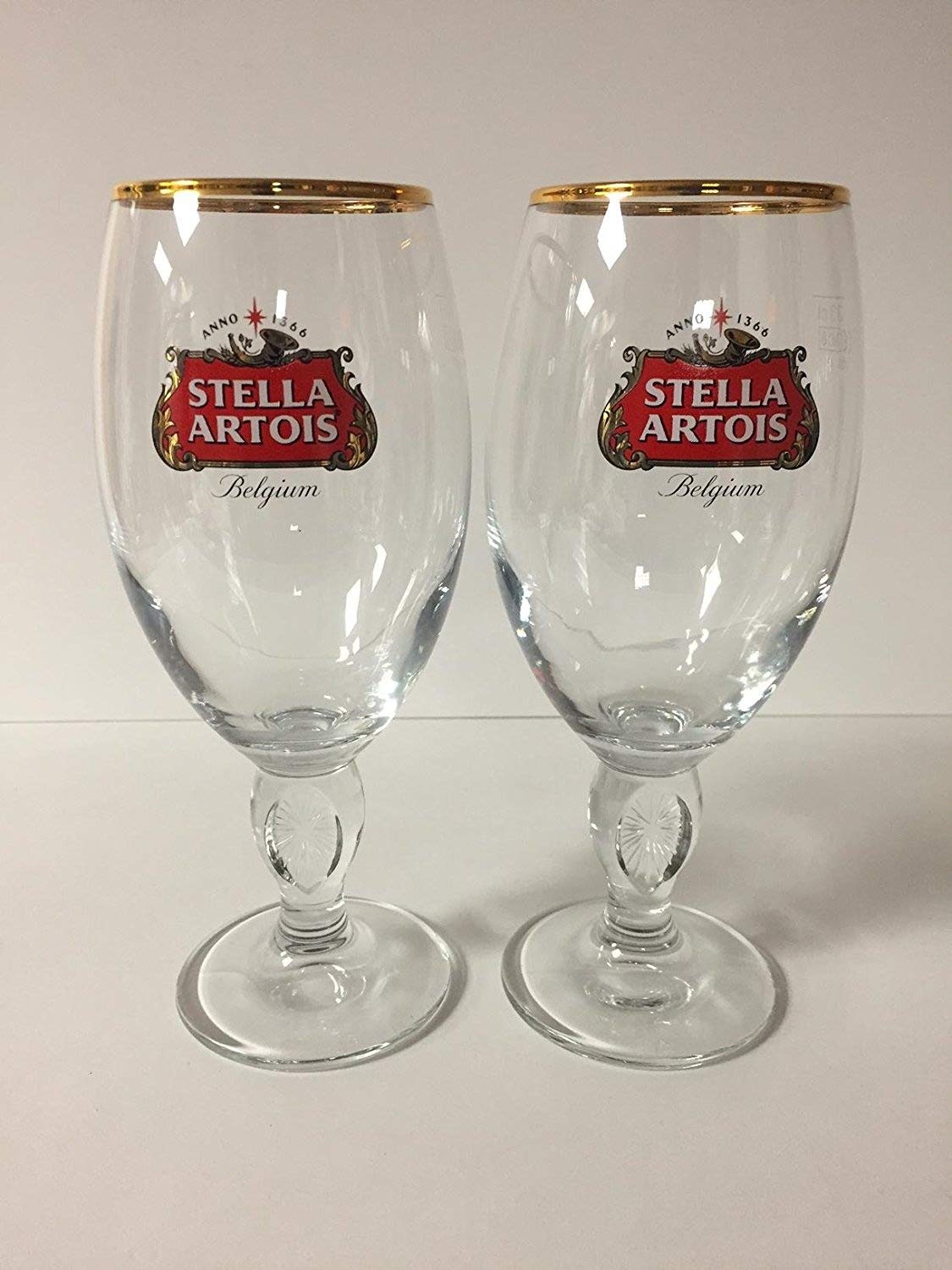 Stella Artois Chalice Glass - Belgium Script - 33Cl - 2 Pack