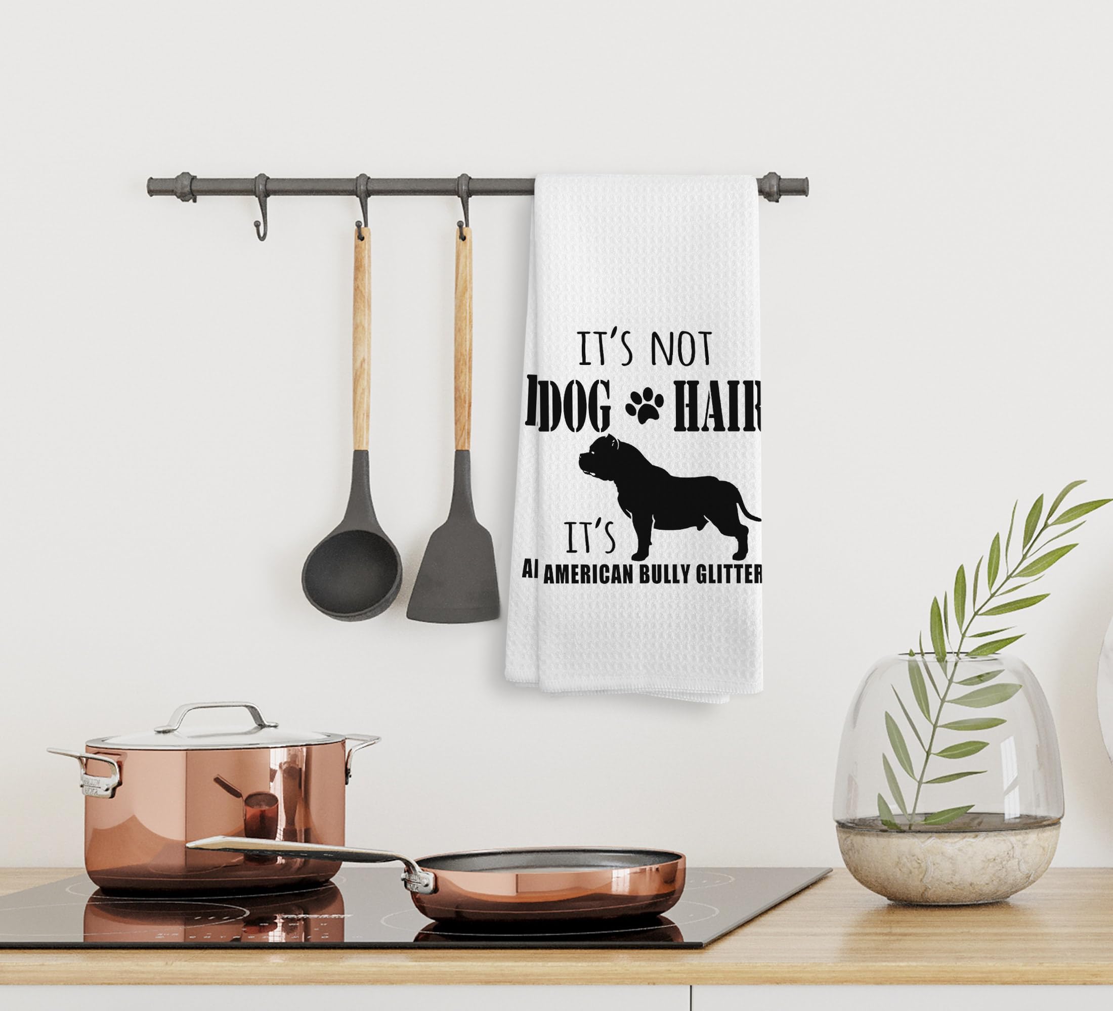 NOQL American Bully Kitchen Towels and Dishcloths, American Bully Gifts, Pitbull Gifts, Pitbull Mom Decor, Dog Lover Gifts, Dog