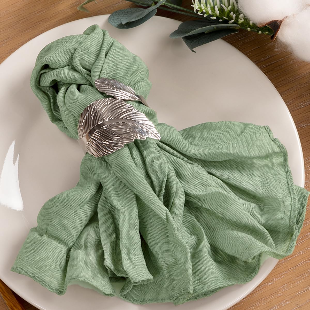 Mlmc St. Patrick'S Day Cheese Cloth Napkins Set Of 10 Sage Green Napkins Gauze Cheesecloth Napkins 21''X21'' Rustic Reusable Nap
