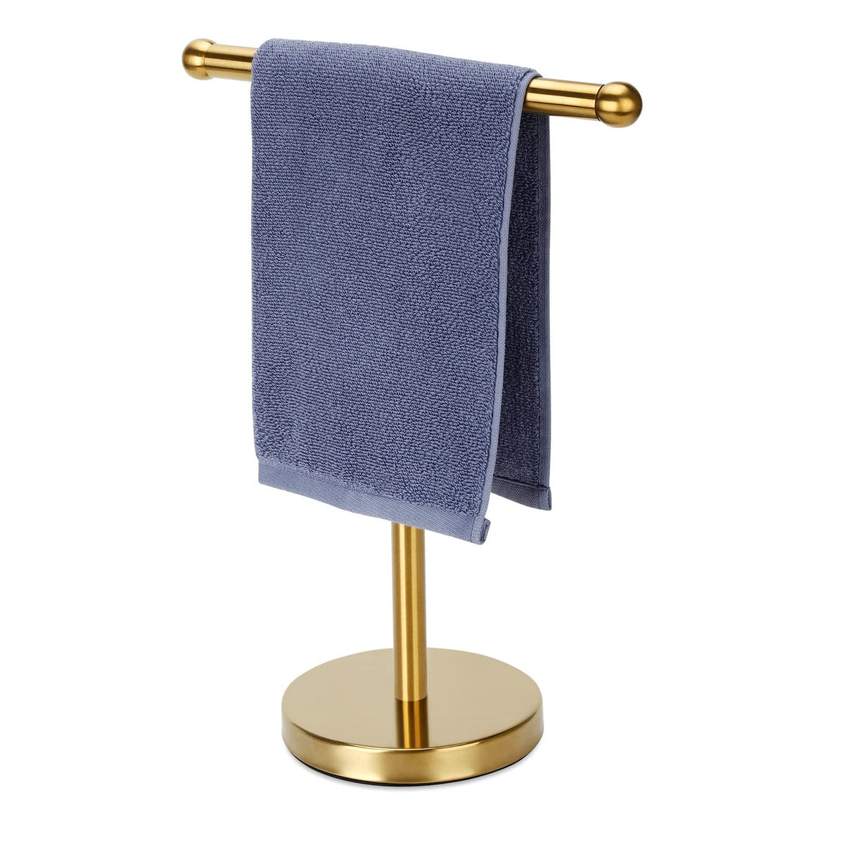 Hand Towel Holder Gold, Hand Towel Rack Stand With Heavy Weighted Base, Countertop Hand Towel Holder Stand For Bathroom,Sus304 S