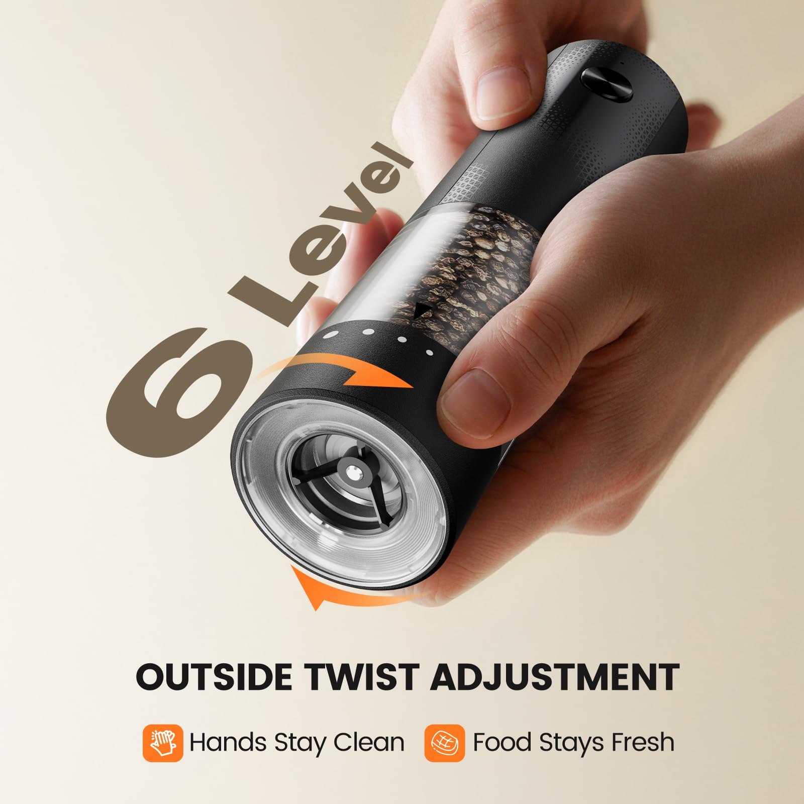 Electric Salt and Pepper Grinder Set - Rechargeable Automatic Salt and Pepper Shakers, Kitchen Appliances with External Adjustab