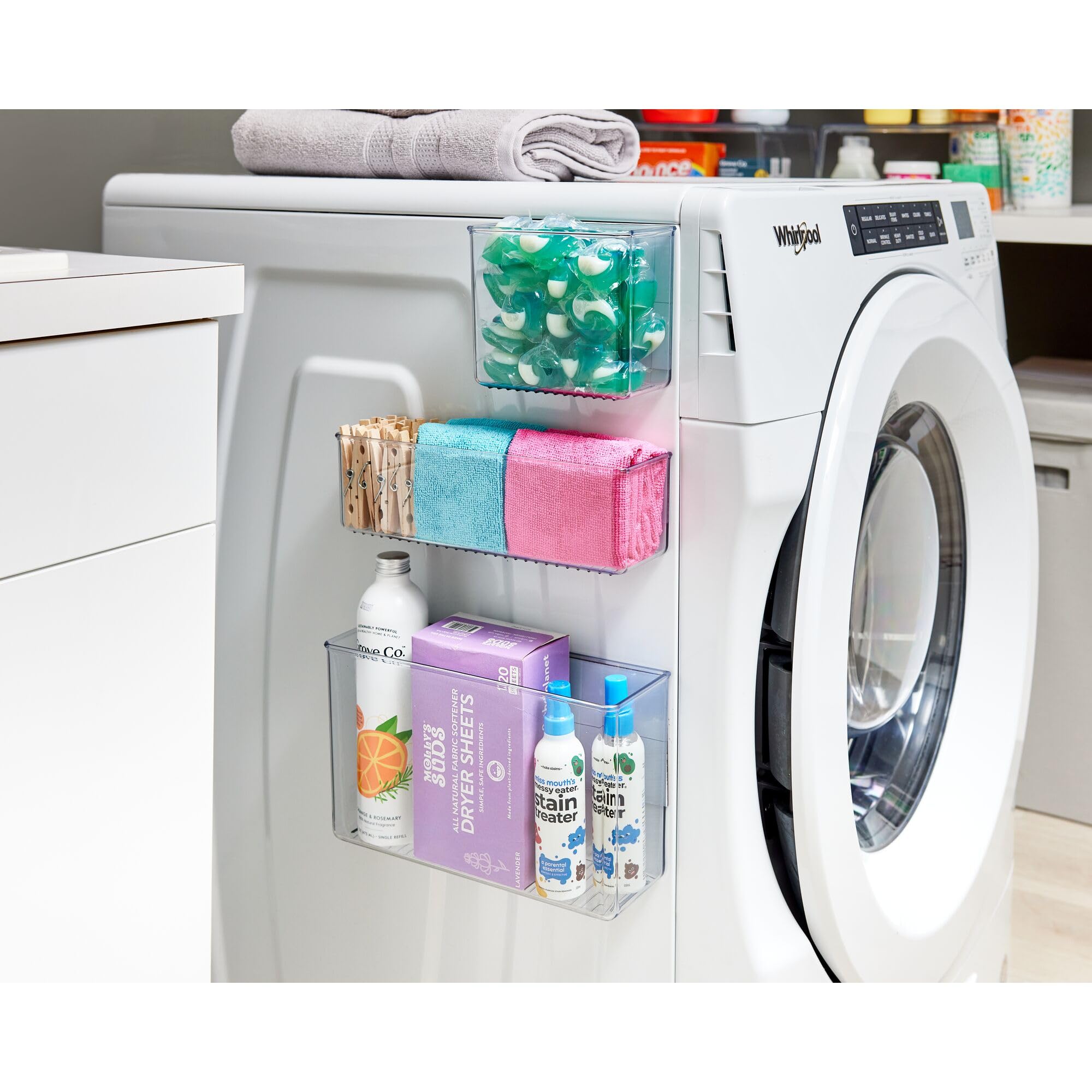 Idesign Magnetic Medium Bin, Clear