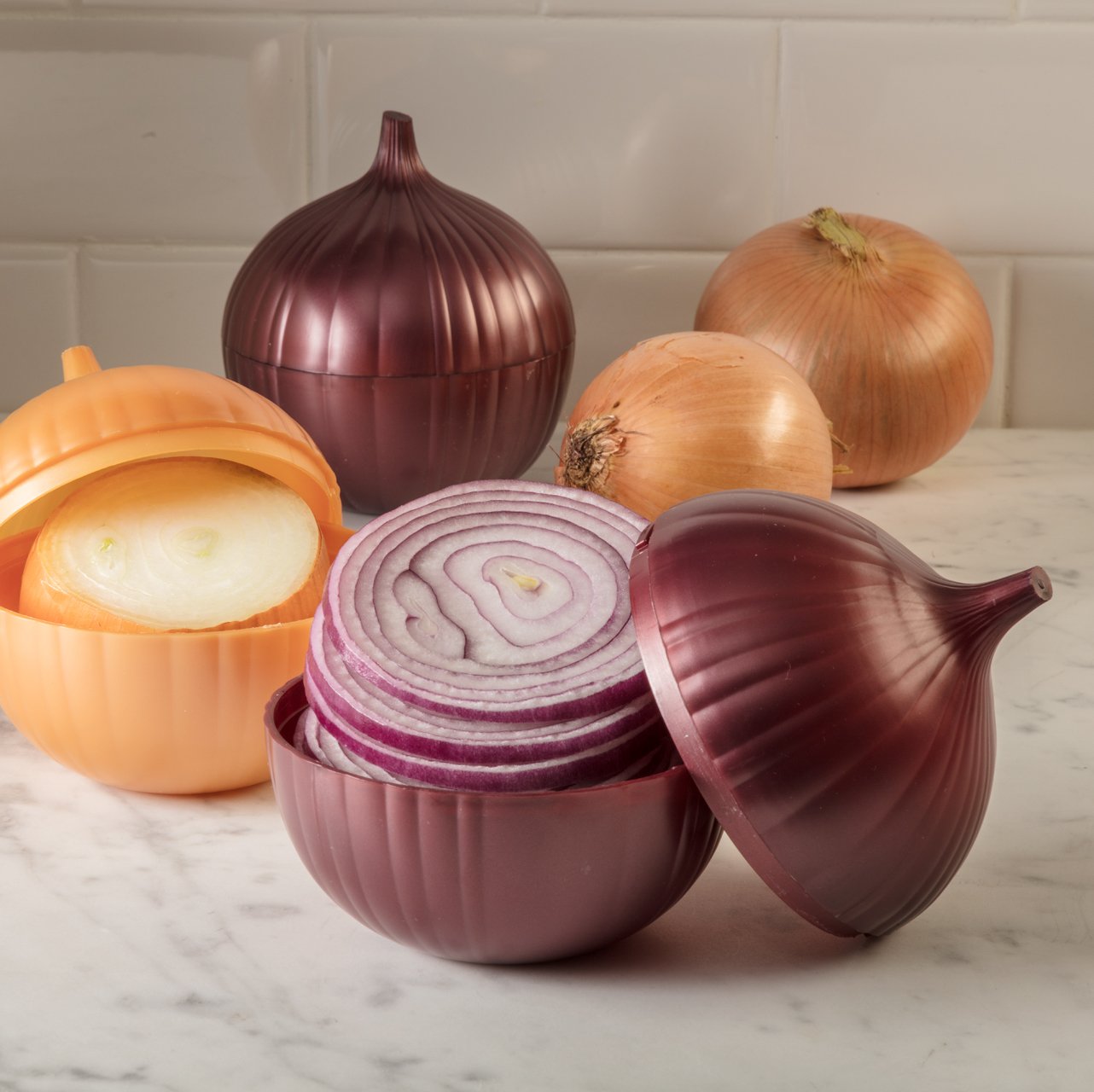Hutzler Yellow Onion Saver, Set Of 2