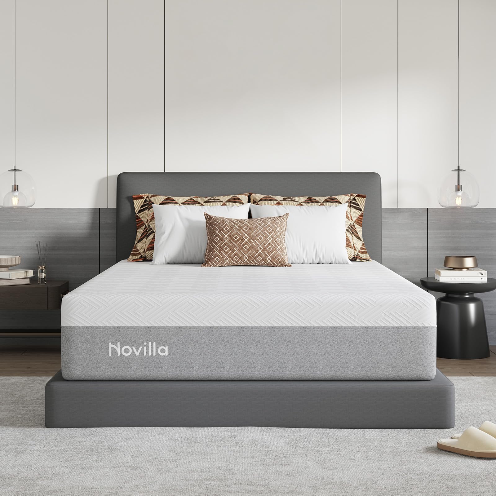 Novilla Mattress Queen Size, 14 Inch Gel Queen Memory Foam Mattress in a Box for Suppotive, Pressure Relieving & Plush Comfort, 