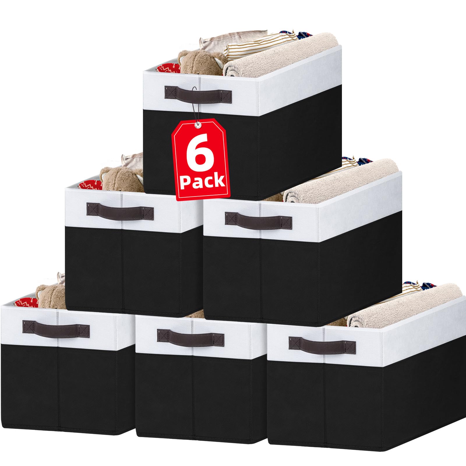 Criusia 6 Pack Closet Organizers And Storage Bins, Cute Dorm Room Essentials For Clothes Beddings Bags, Under Bed Storage Contai