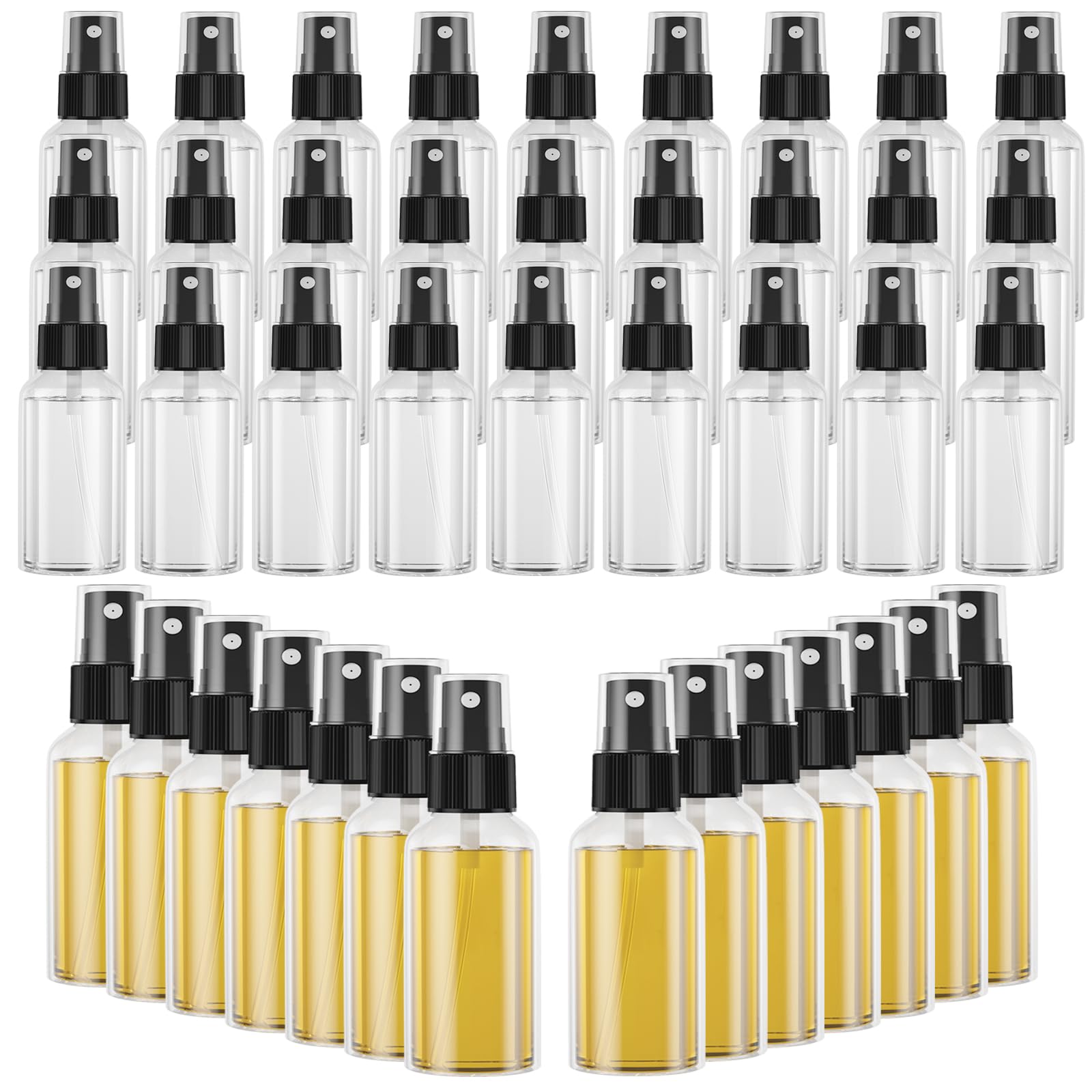 Ephech 100Pcs Small Spray Bottle, 1Oz/30Ml Travel Spray Bottle Clear Fine Mist Spray Bottle Plastic Empty Refillable Spray Bottl
