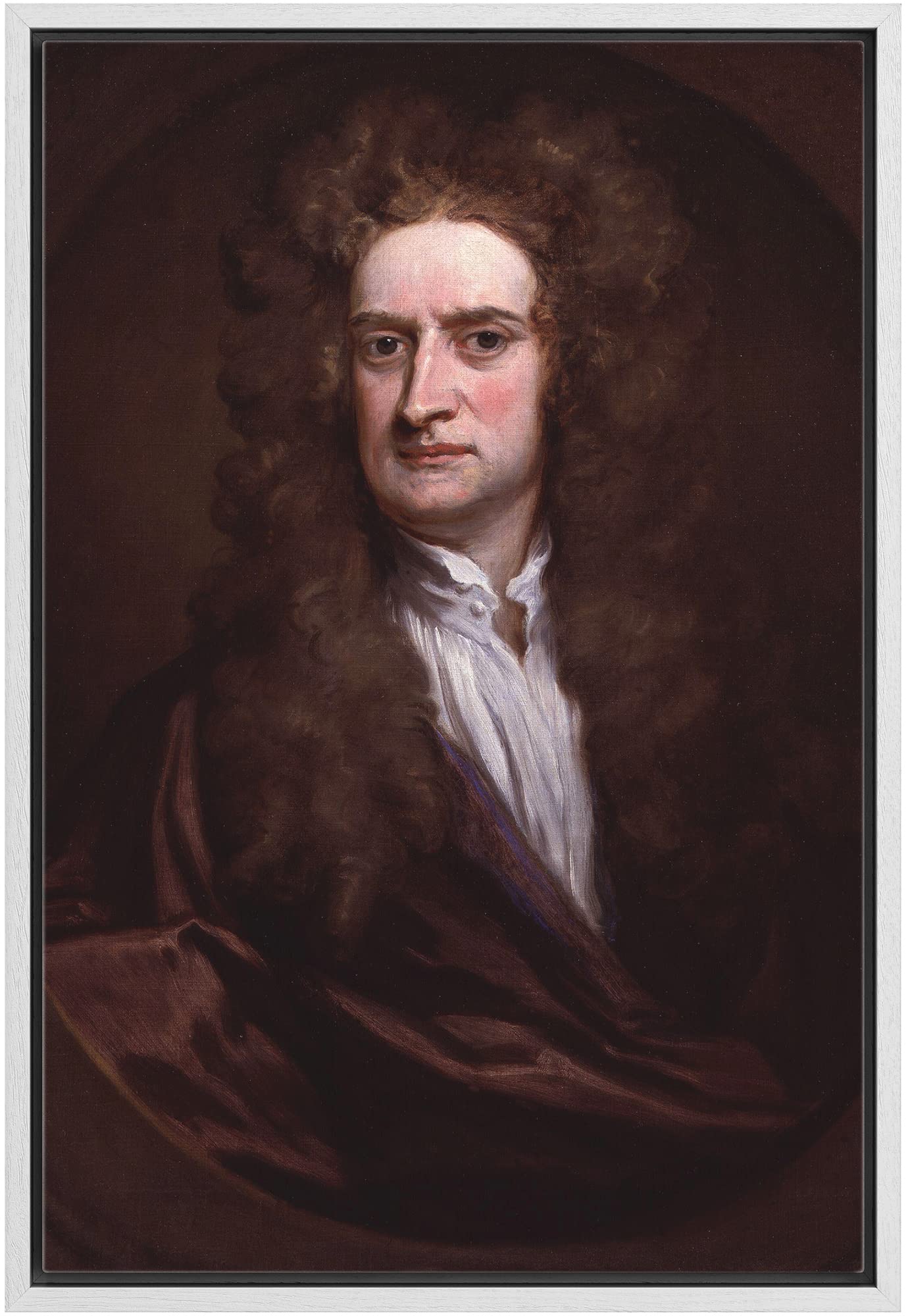 Wall26 Framed Canvas Print Wall Art Portrait Of Isaac Newton People Pop Culture Historical Realism Famous Closeup Colorful Multi