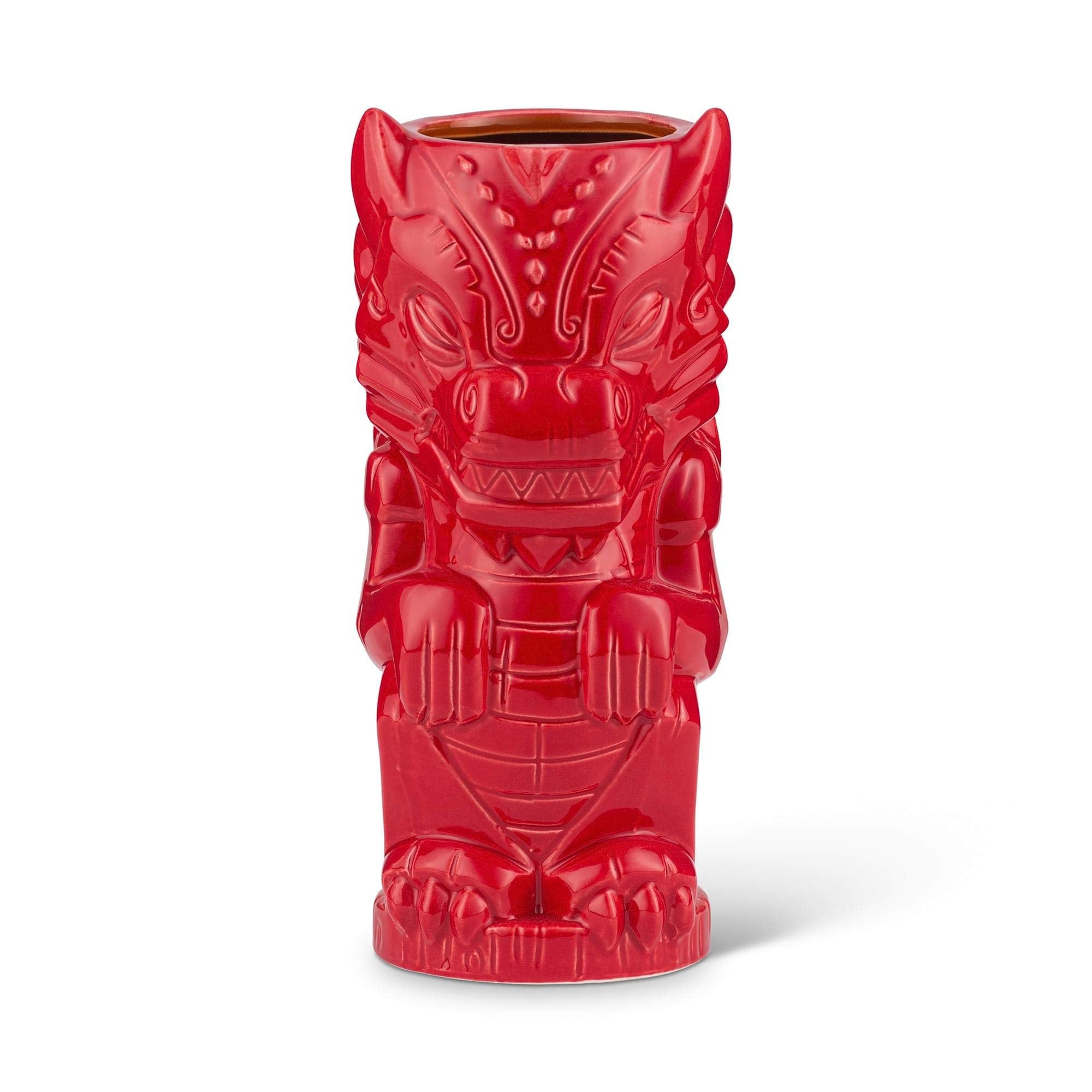 geeki Tikis Red Dragon Fantasy Mug  ceramic Tiki Style cup  Holds 17 Ounces
