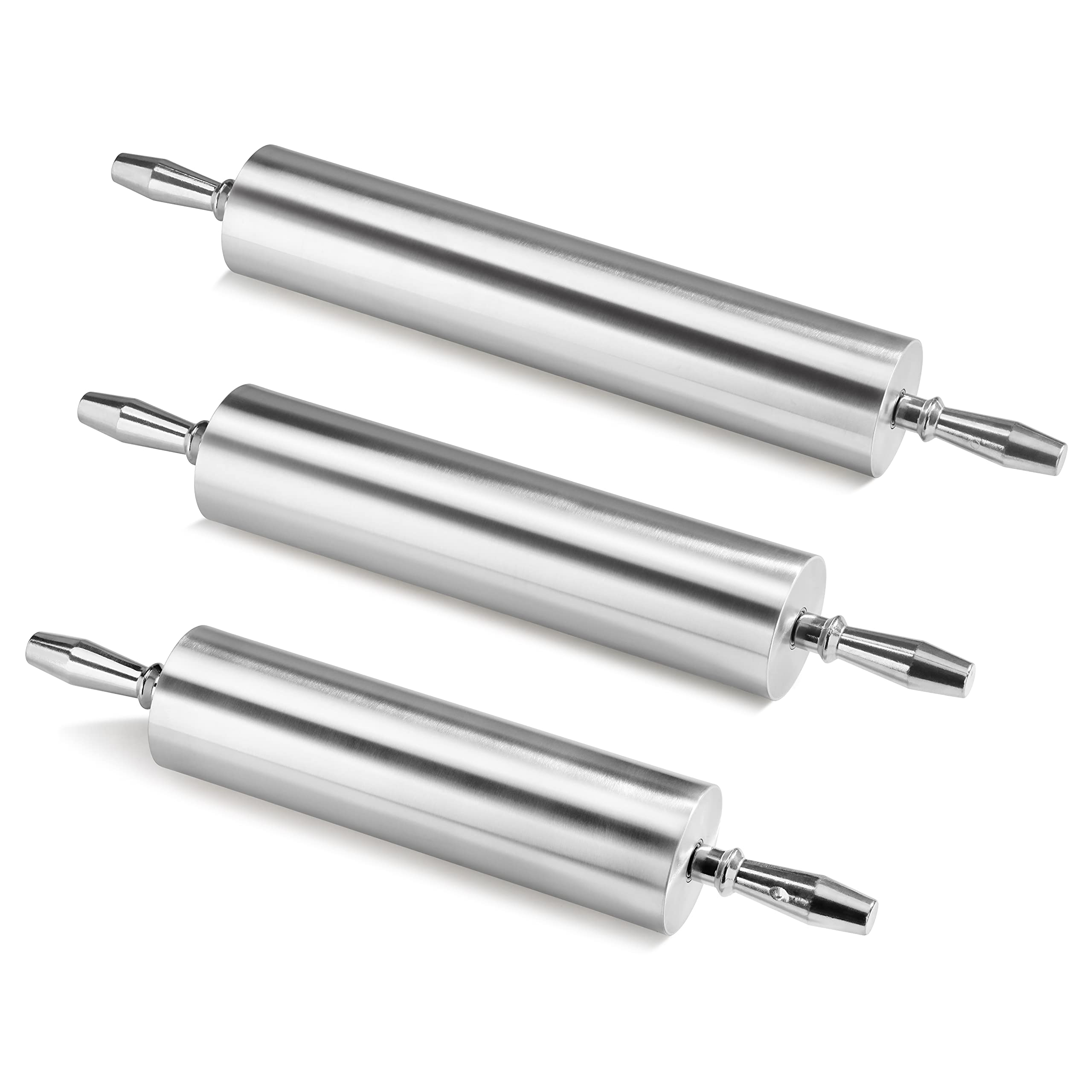 New Star Foodservice 37517 Extra Heavy Duty Restaurant Aluminum Rolling Pin, 15'', Silver