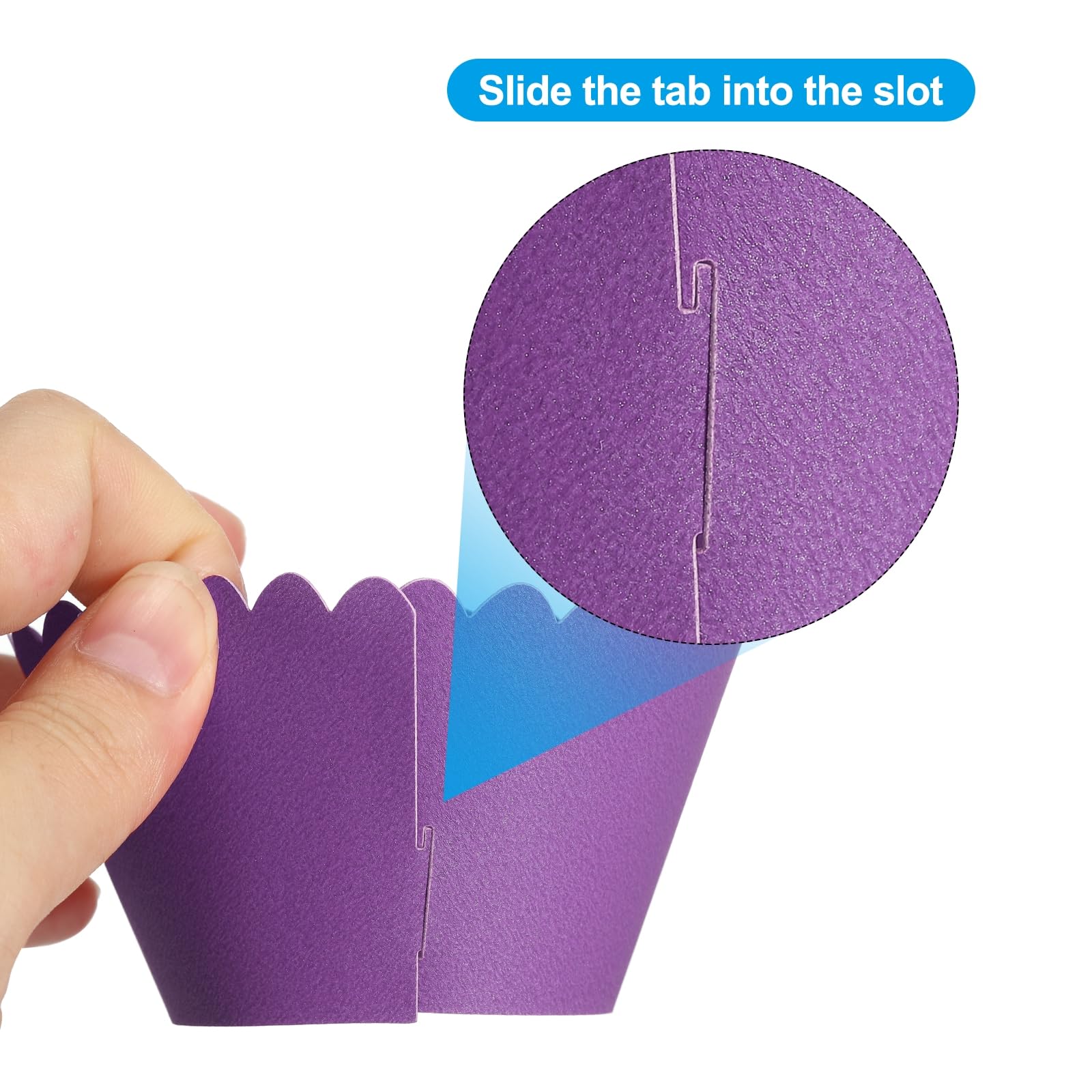 Patikil Cupcake Wrappers Paper, 50 Pack Baking Cups Standard Wave Decoration For Anniversary Birthday Weddings And Parties, Dark