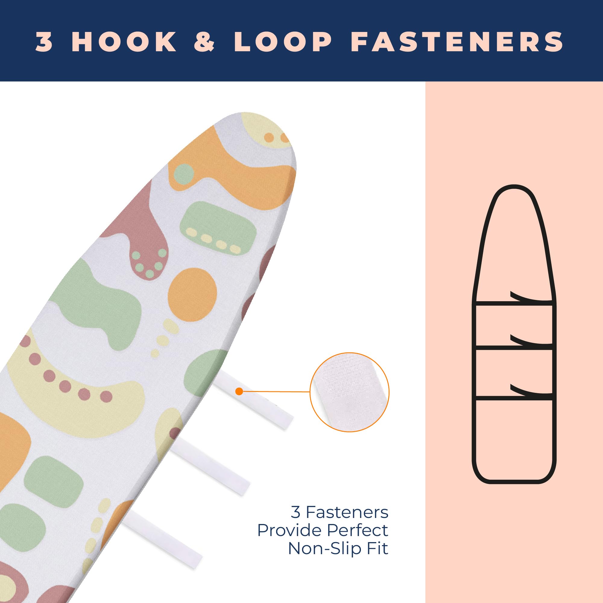 Happhom Ironing Board Cover And Pad Extra Thick Heavy Duty Padded 4 Layers Non Stick Scorch And Stain Resistant 15X54 And 3 Fast