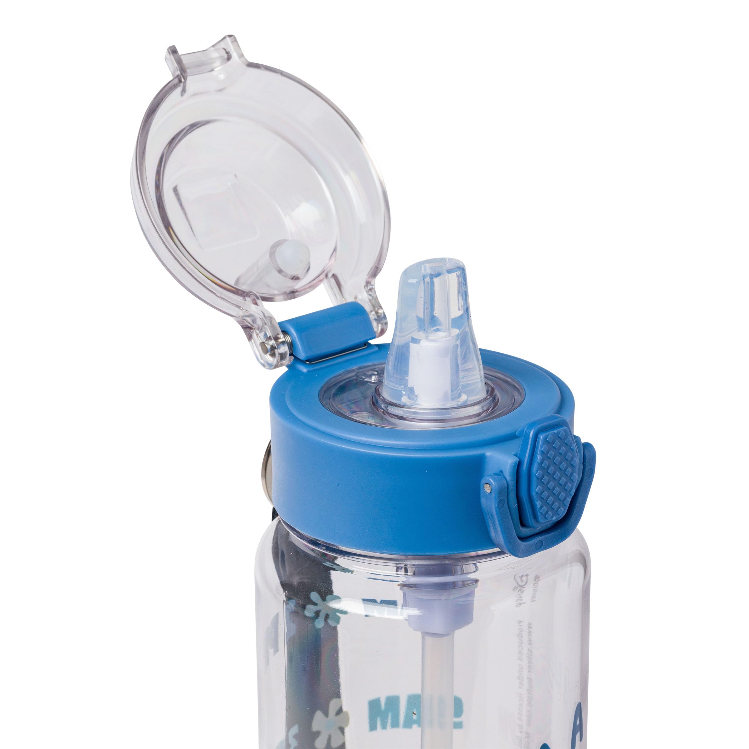 Silver Buffalo Disney Lilo And Stitch Aloha Chillin' Hydration Tracker Schedule Plastic Water Bottle With Locking Lid And Strap,