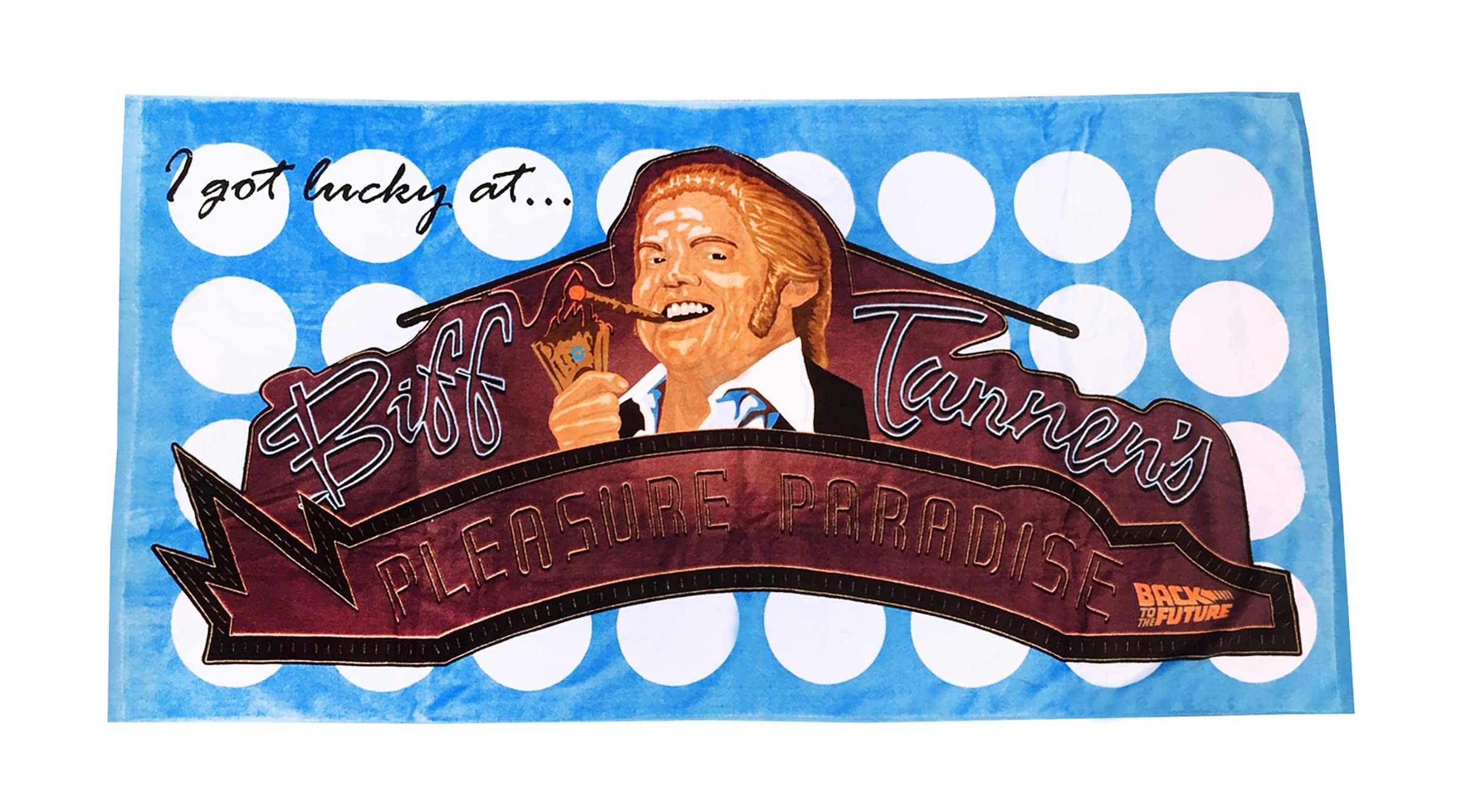 Factory Entertainment Back To The Future Ii Biff'S Pleasure Palace Beach Towel