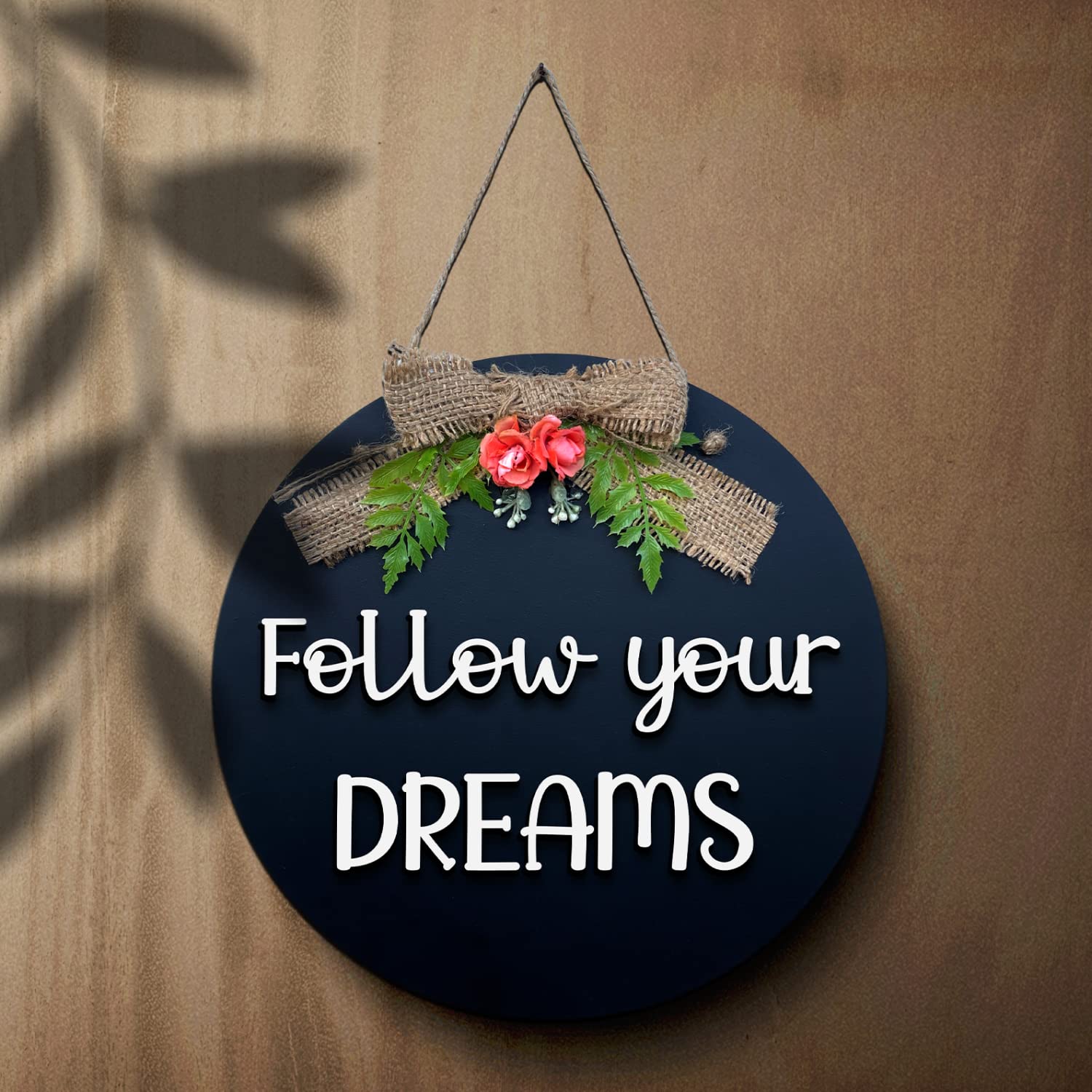 Follow Your Dreams Wall Hanging Home Decor Wall Hanging Frame Board For Kitchen, Living Room, Study Room, Office, Cafe, Restaura