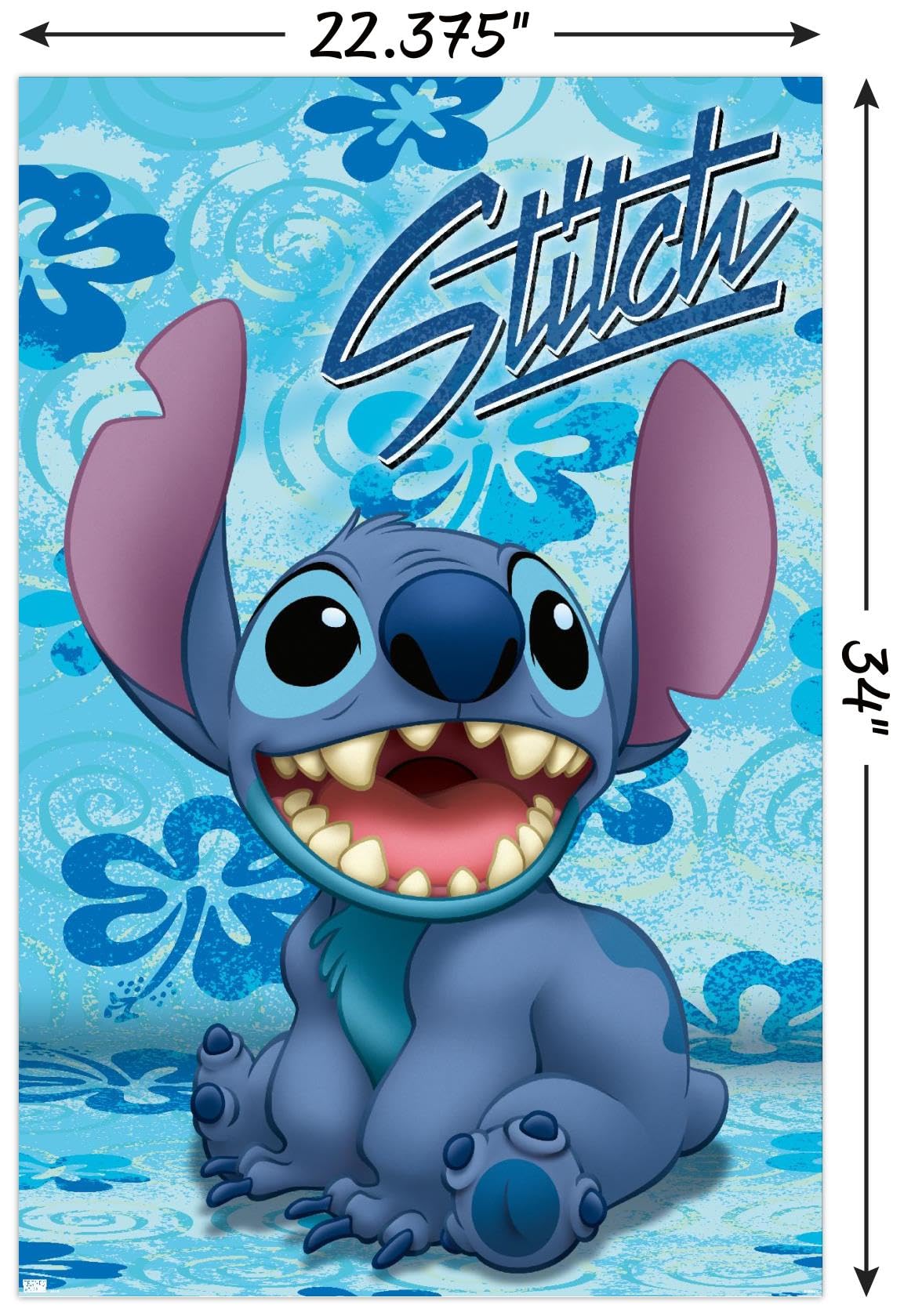 Trends International Lilo and Stitch Sitting Wall Poster, Unframed, 34L x 22.4W inches