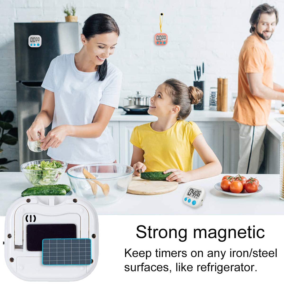 Classroom Timers for Teachers Kids Large Magnetic Digital Timer Teacher Supplies 12 Pack-Blue White
