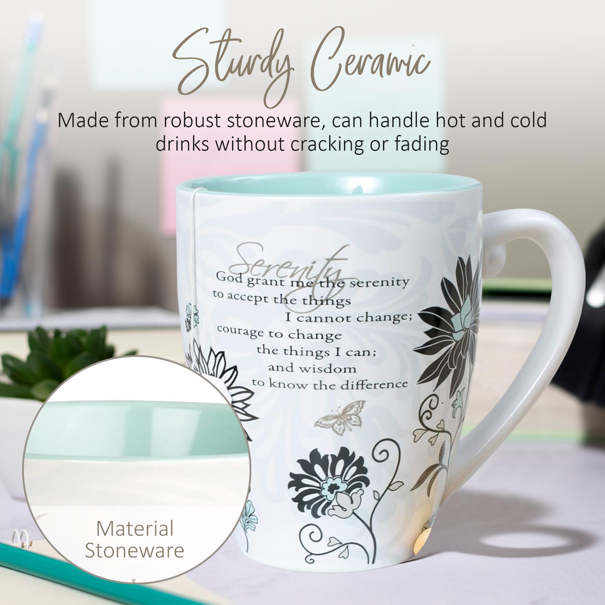 Pavilion Gift Mark My Words 4-3/4-Inch Serenity Mug  20-Ounce