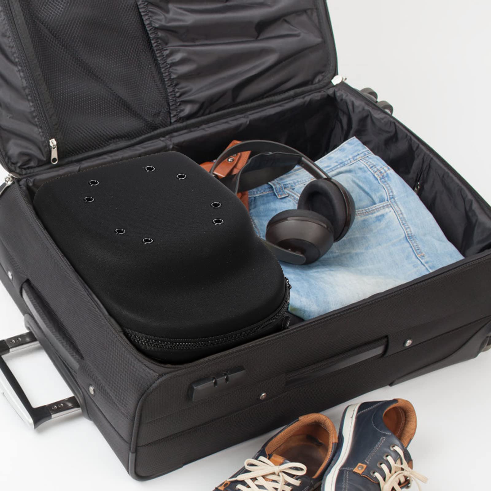 Peohud Hat Case For Baseball Caps, Cap Carrier Storage Bag, Hat Travel Case With Carrying Handle And Shoulder Strap, Easy To Car