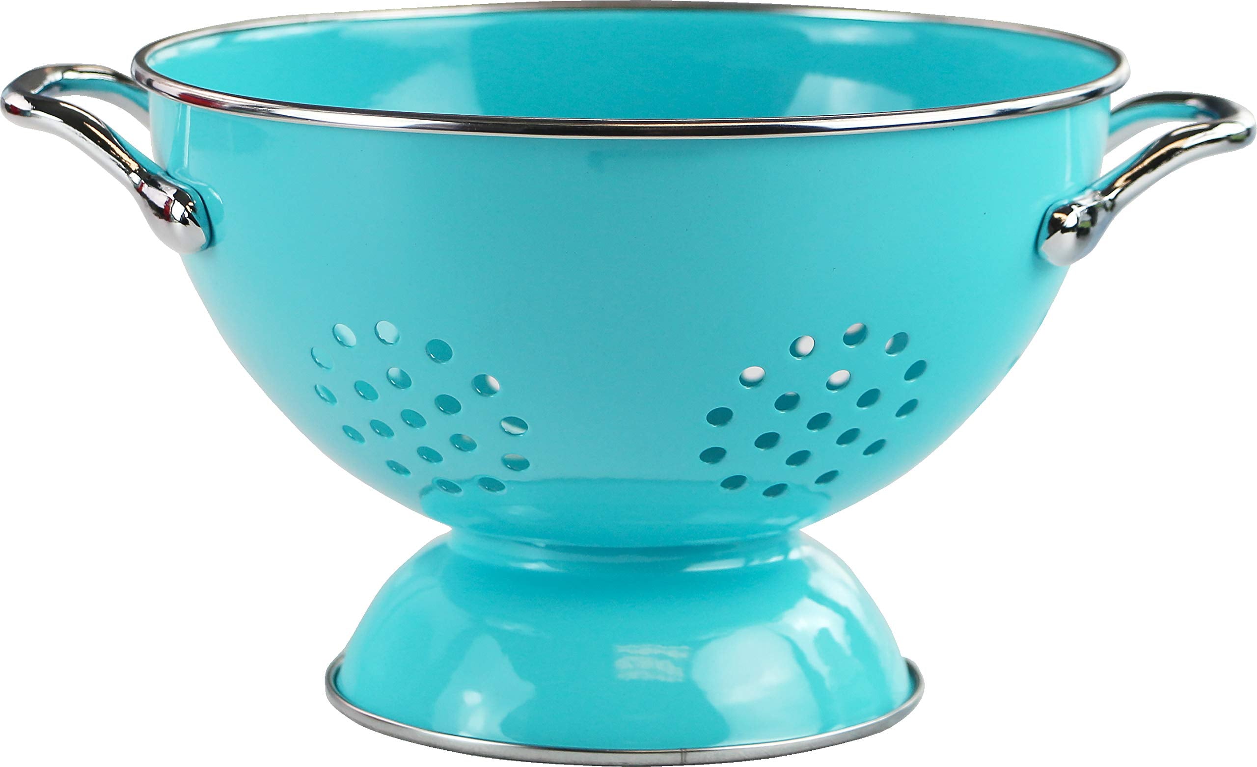 Calypso Basics By Reston Lloyd Powder Coated Enameled Colander, 1.5 Quart, Turquoise