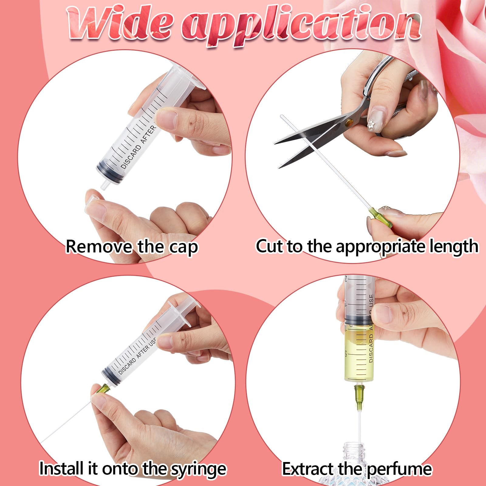 Geiserailie 6 Packs Perfume Refill Tools Kit With Soft Plastic Tube Small Dispenser For Liquid Perfume Decanter Kit Extractor Fo