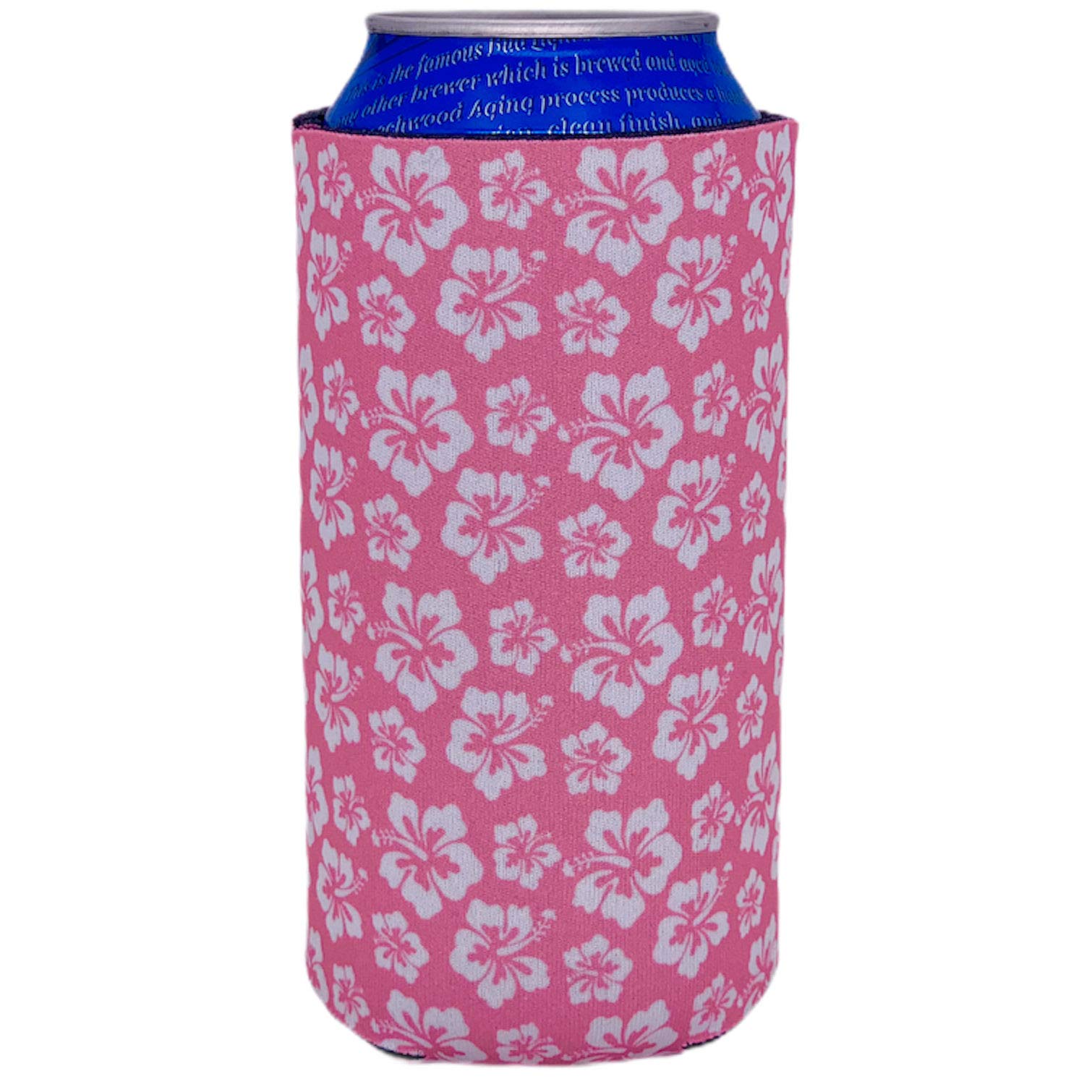 Hibiscus Pattern 16 Oz. Can Coolie (2 Pack)