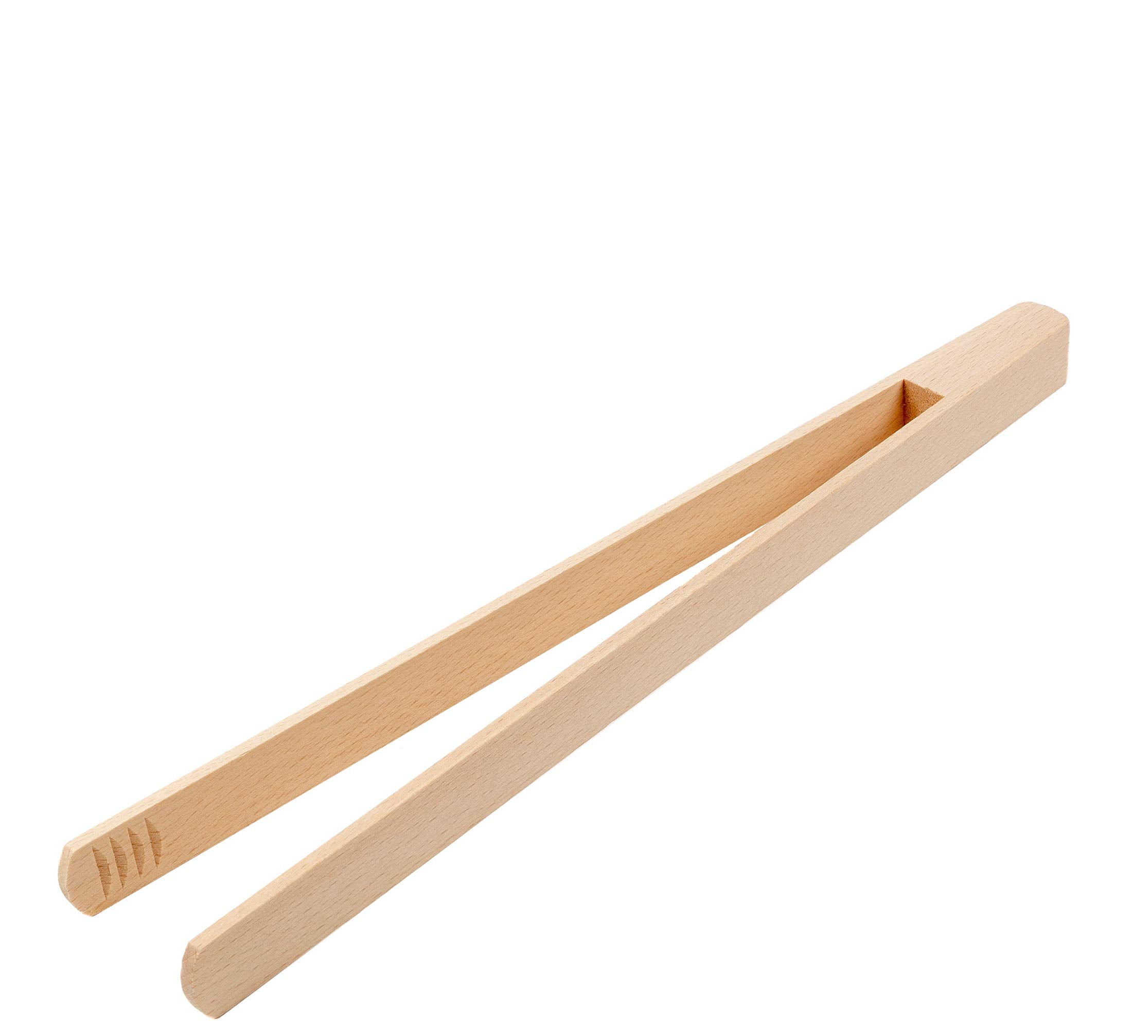 Bicb Premium, Beechwood Wooden Tongs,10    Long Easy Grip Toaster Wooden Tongs, Bread Tong, Wood Tong Perfect For Toast, Salad,