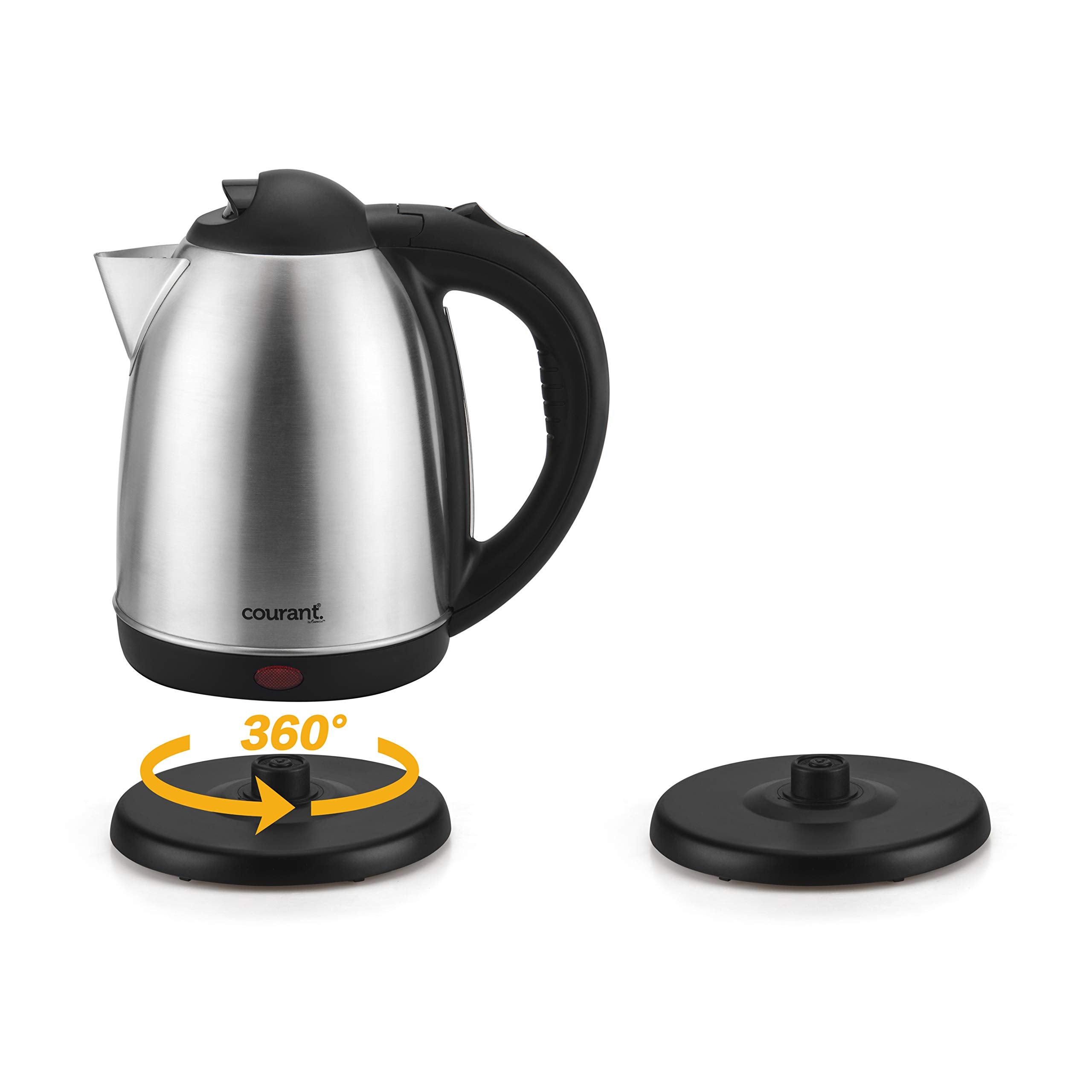 Courant Cordless Stainless Steel Kettle (1.7 Liter) - With 360 Degree Rotational Body