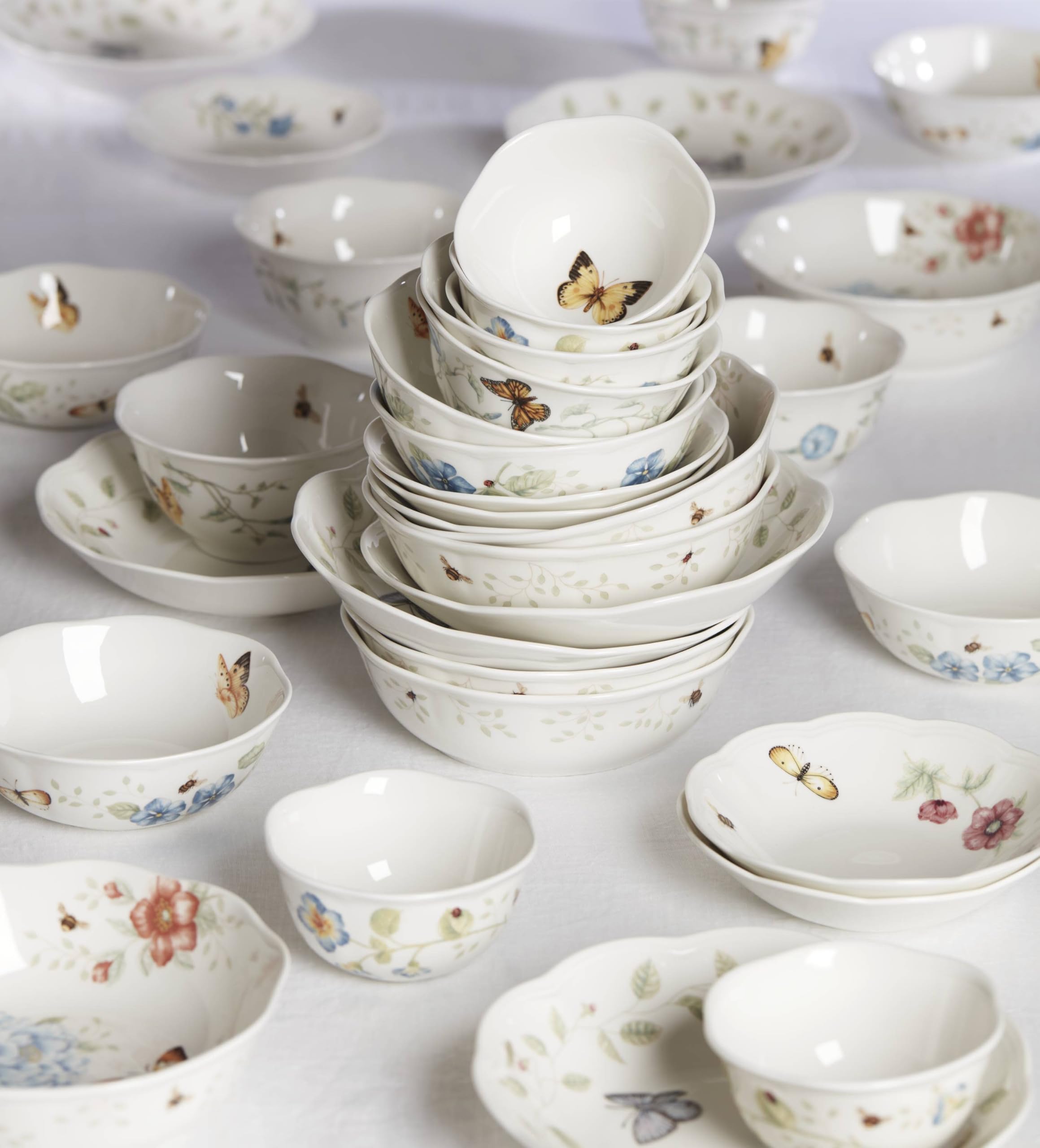 Lenox Butterfly Meadow Soup Bowl, Porcelain, 1.00 LB, Exclusive Color, Model 857702