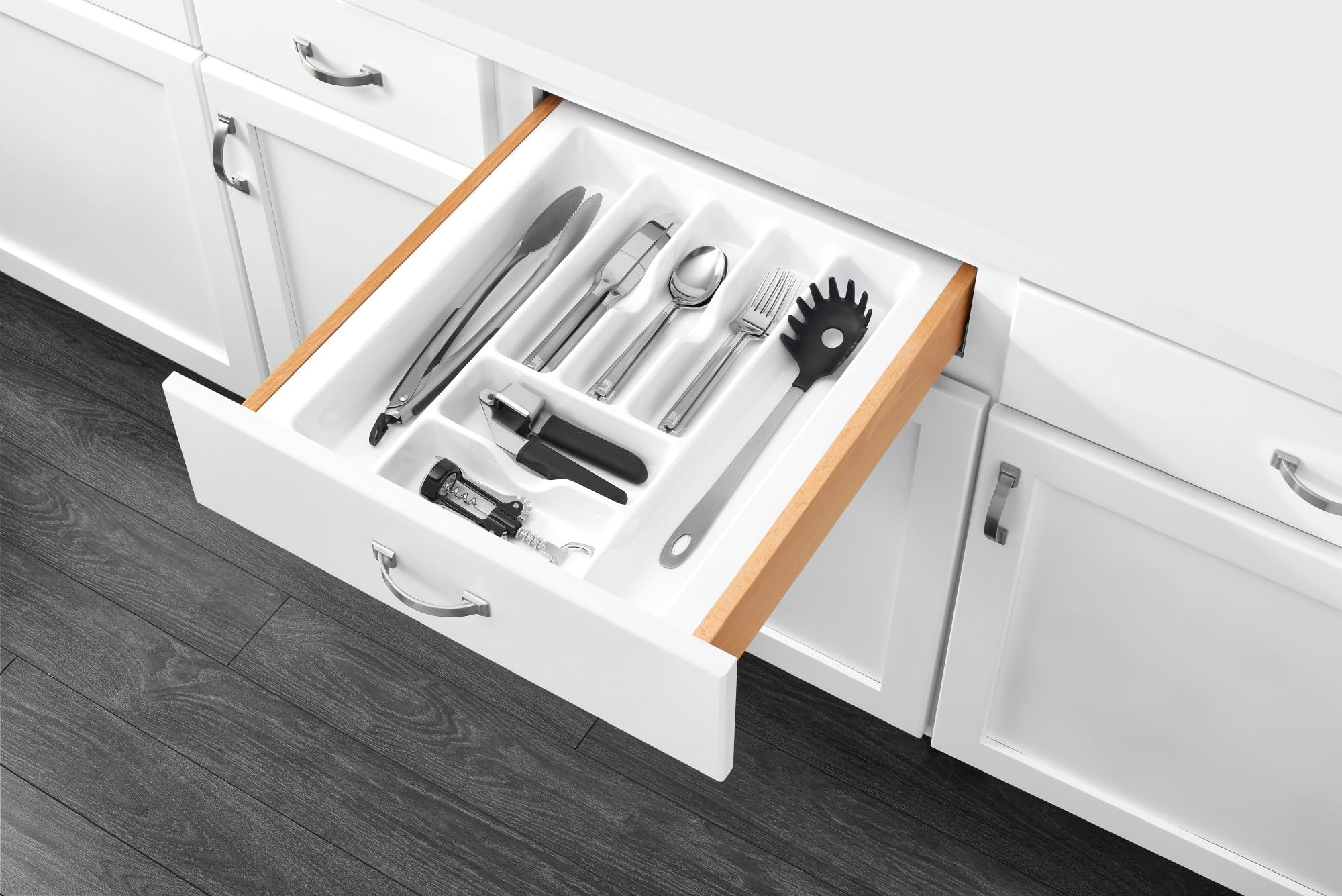 Rev-A-Shelf - GCT-3W-52 - Large Glossy White Cutlery Tray Drawer Insert