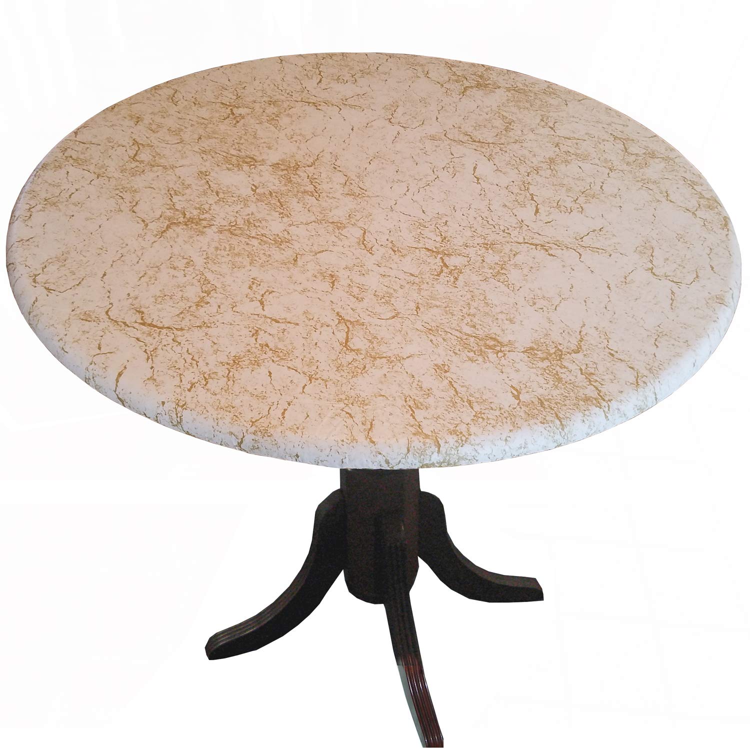 Alabaster Top Fitted Vinyl Tablecloth,tablecover, Table Cover for Indoor Outdoor use.