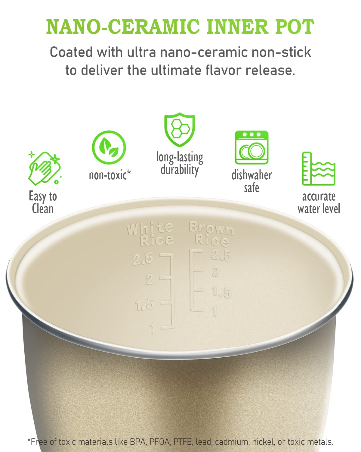 Tlog Mini Rice Cooker 2.5 Cups Uncooked, Healthy Ceramic Coating Portable Rice Cooker, 1.2L Travel Rice Cooker Small For 1-3 Peo