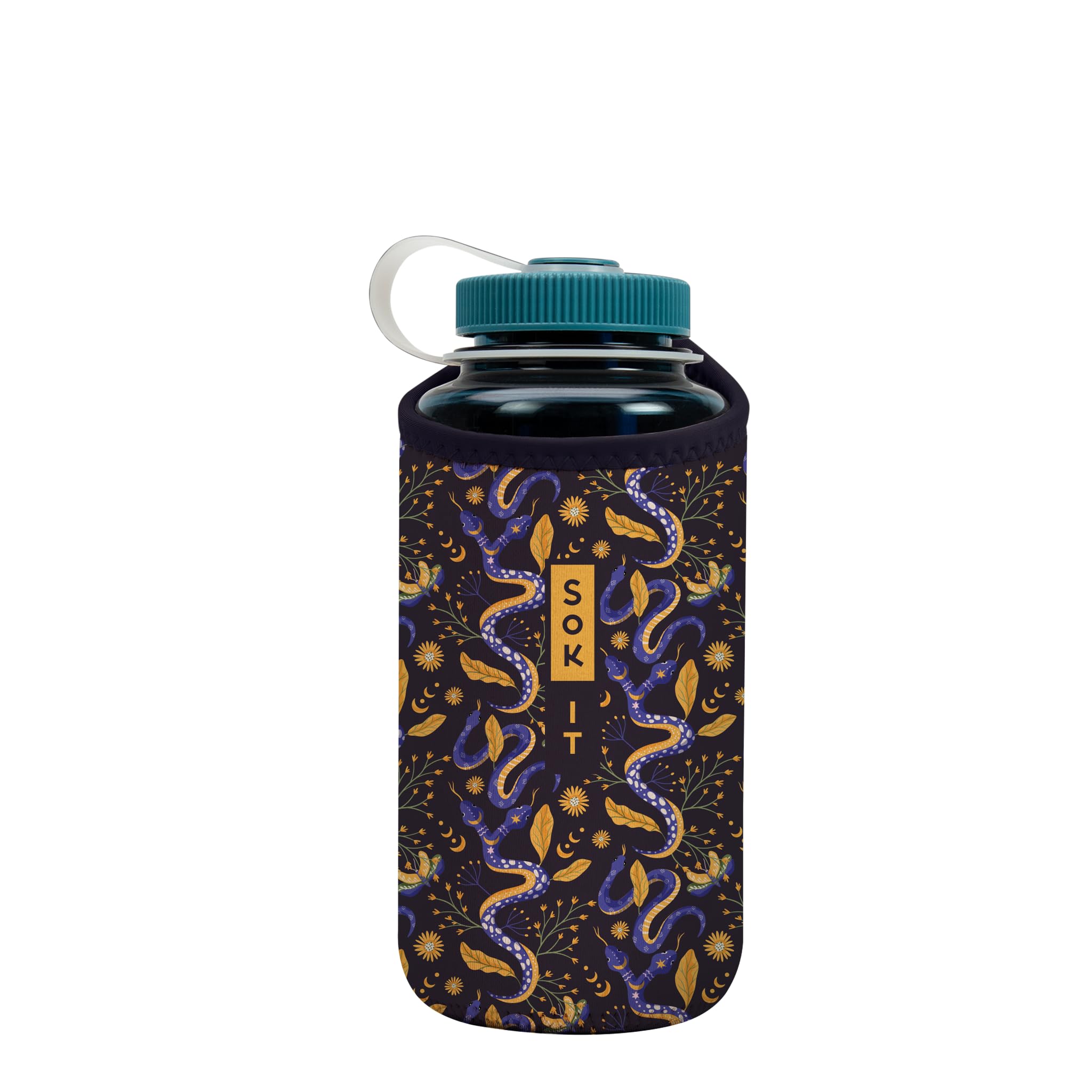 Sok It BotlSok Water Bottle Sleeve Insulated Neoprene Cover (Celestial Slither, Fits 32oz Nalgene)