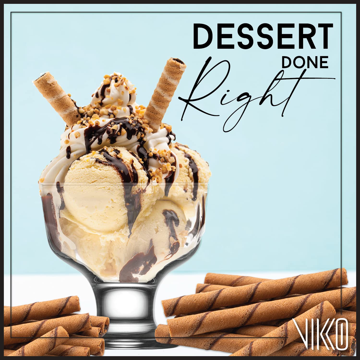 Vikko Dessert Bowls, 7 Ounce Ice Cream Sundae Bowls, Set Of 12 Footed Dessert Cup For Ices, Pudding, Fruit, And More, Dishwasher