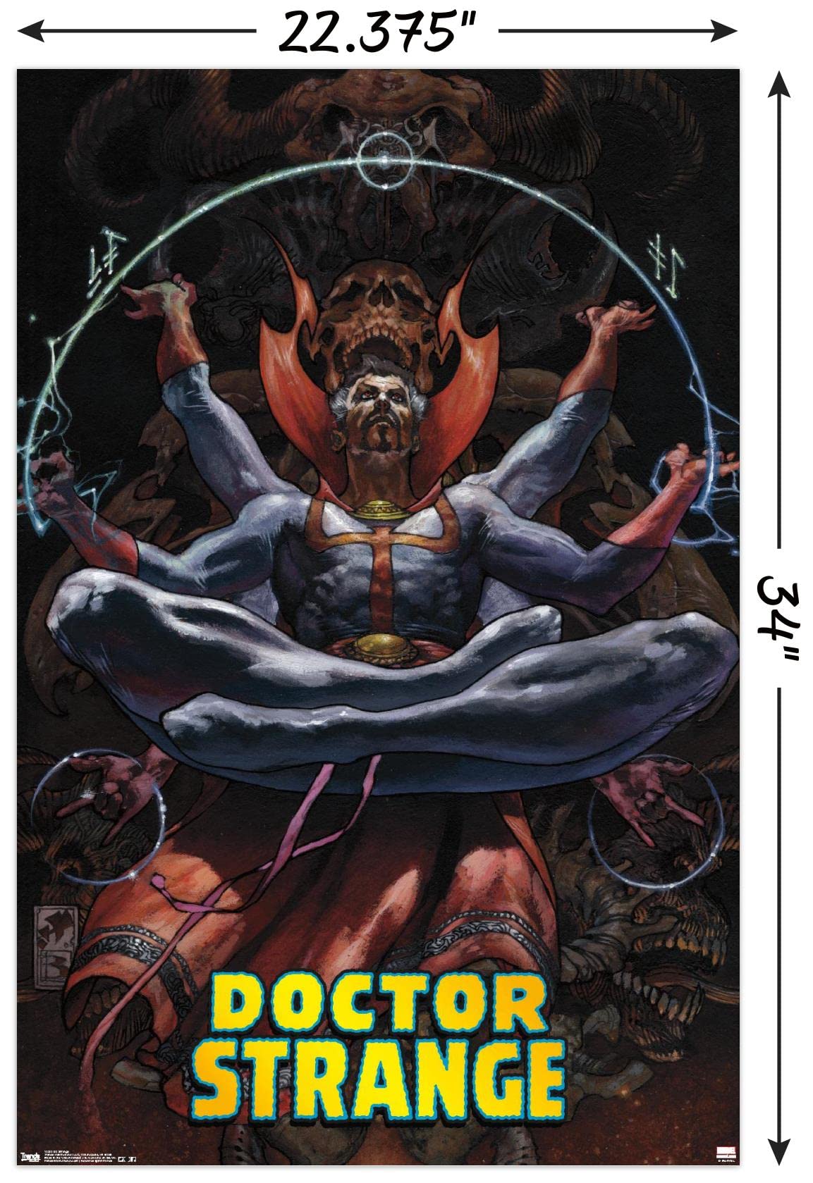 Trends International Marvel Comics - Doctor Strange - Meditating Wall Poster, 22.375'' X 34'', Unframed Version
