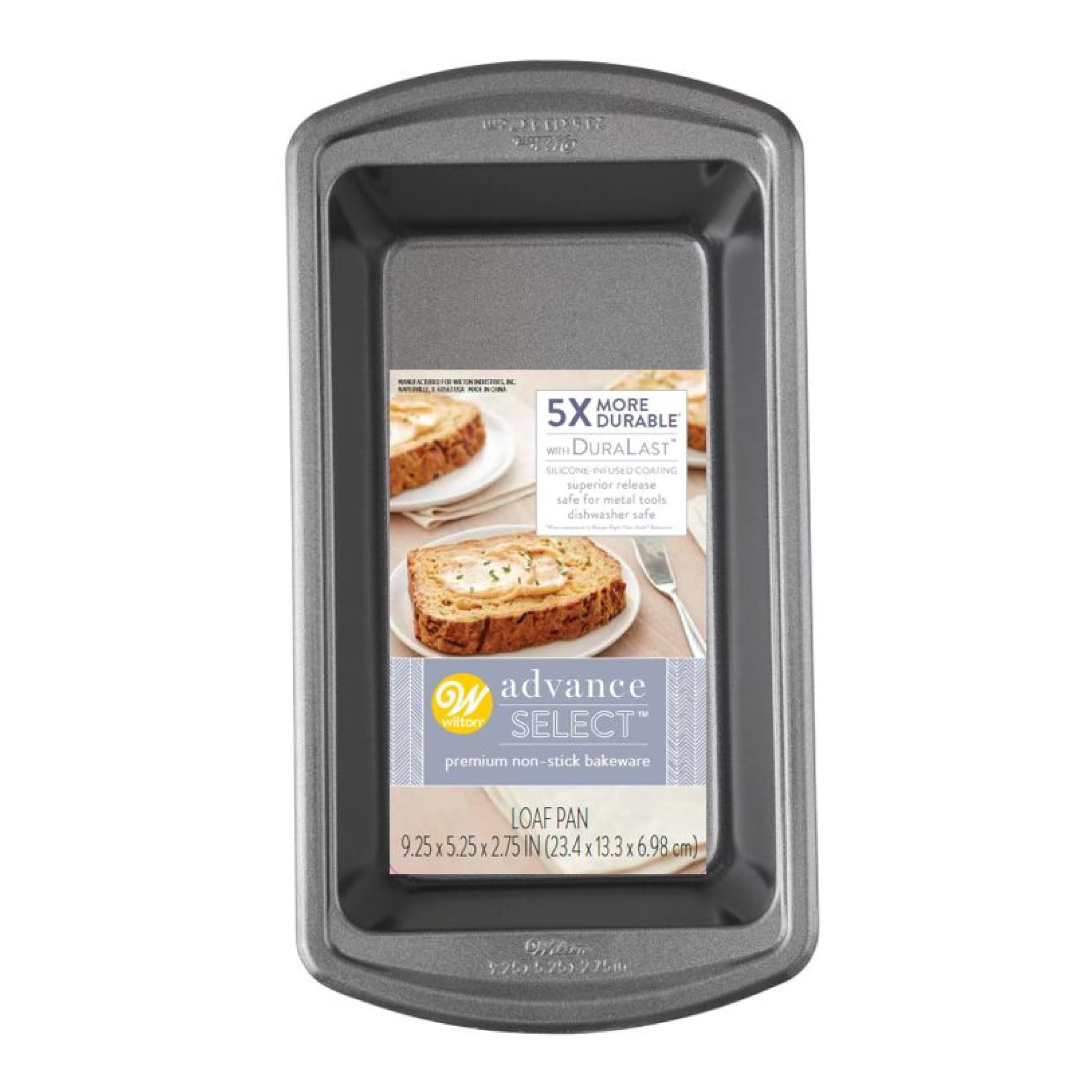 Wilton Advance Select Premium Non-Stick Bread Loaf Pan, 9.25 X 5.25 Inches, Steel, Silver