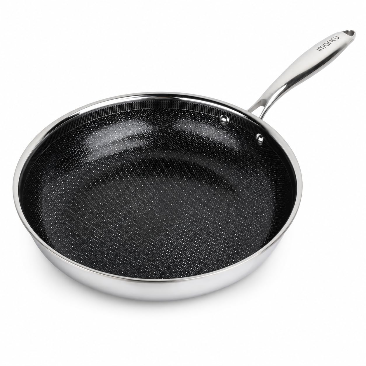 imarku 12 Inch Non Stick Frying Pans, Healthy Hybrid Ceramic Frying Pans