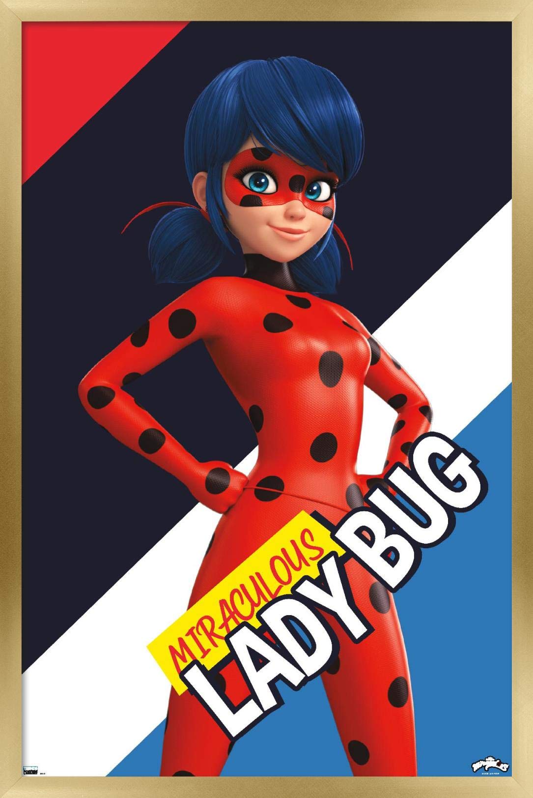 Trends International Miraculous-Ladybug Wall Poster, 14.725 In X 22.375 In, Gold Framed Version