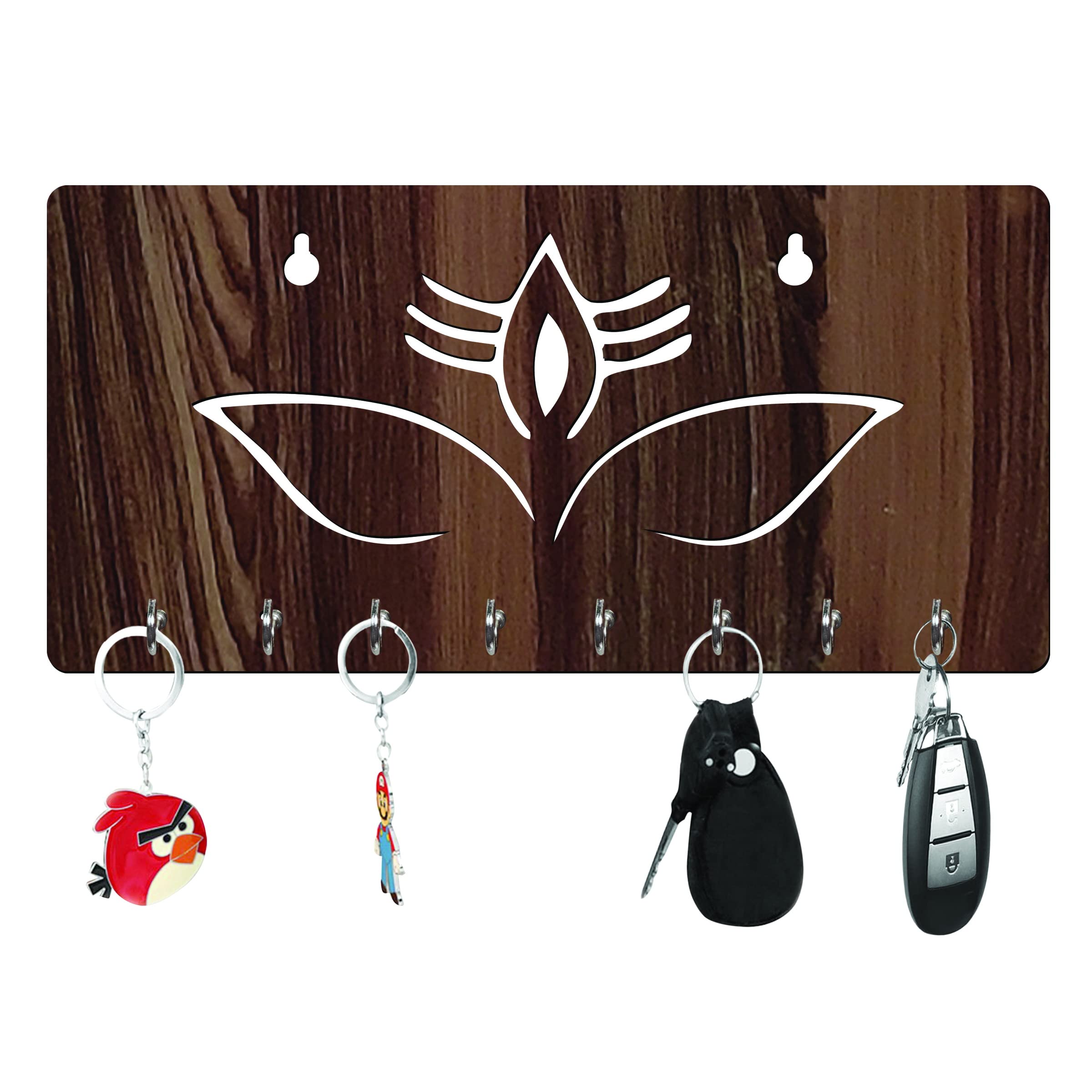 VPKKey Holder for mahadev tillak Wall with Eight Hooks for Home & Office/Wall Mounted Key Holder/Wall Hanging
