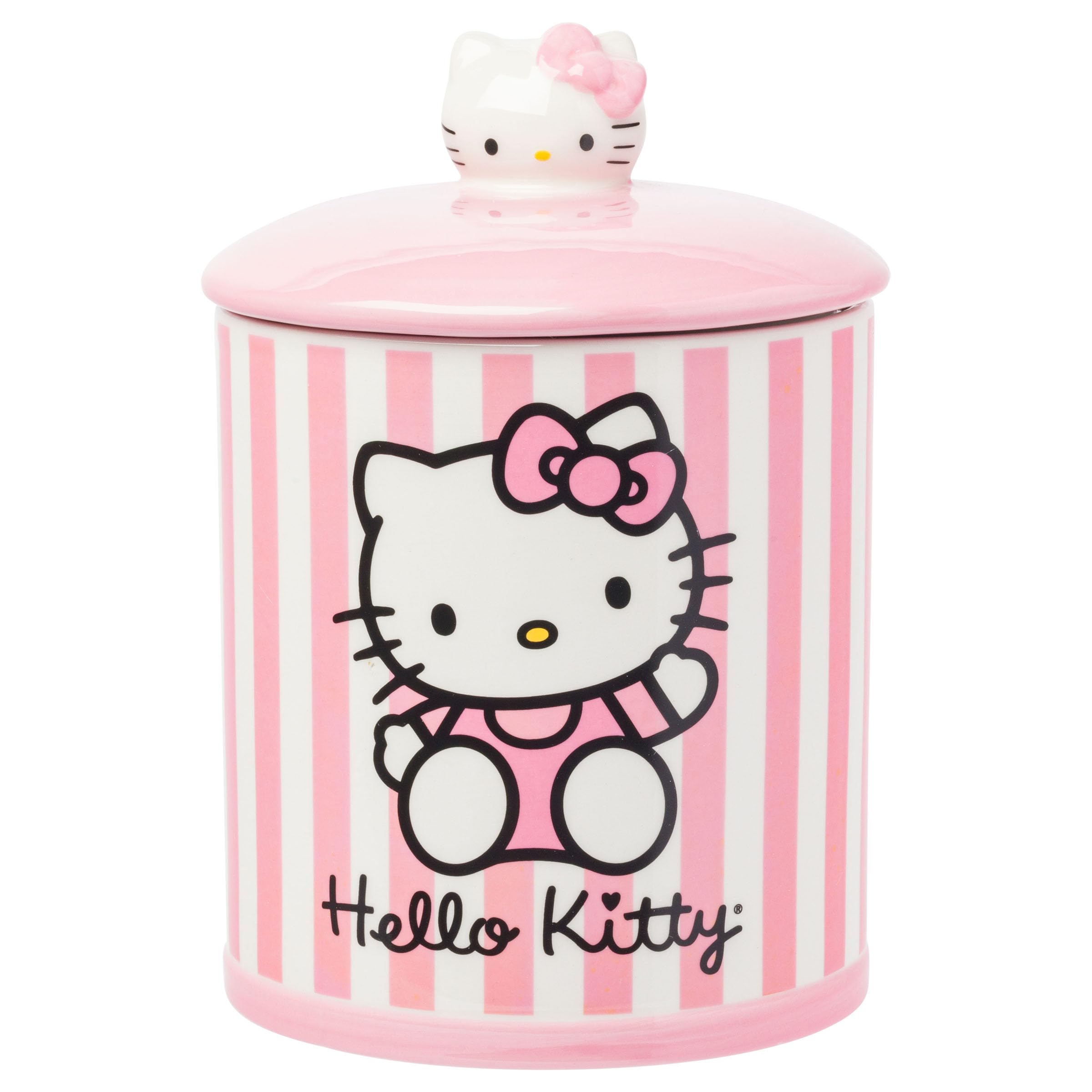 Silver Buffalo Sanrio Hello Kitty Pink Ceramic Cookie Snack Jar (Medium)