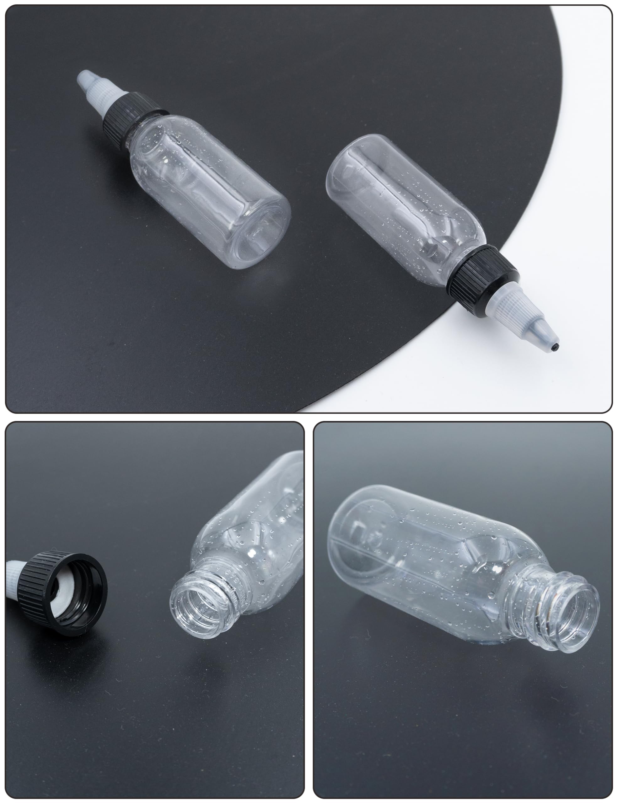 Eosau 30 Pcs 1Oz Plastic Squeeze Bottles With Twist Top Cap, 30Ml Clear Dispensing Bottles, Empty Squirt Bottle For Liquids, Sau