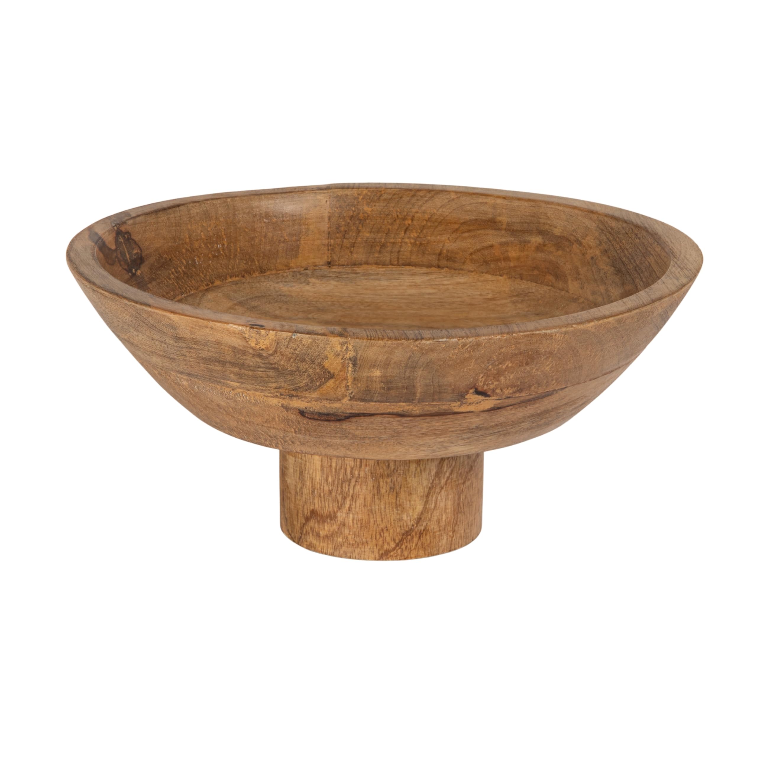 Bloomingville Mango Wood Footed Bowl, Natural