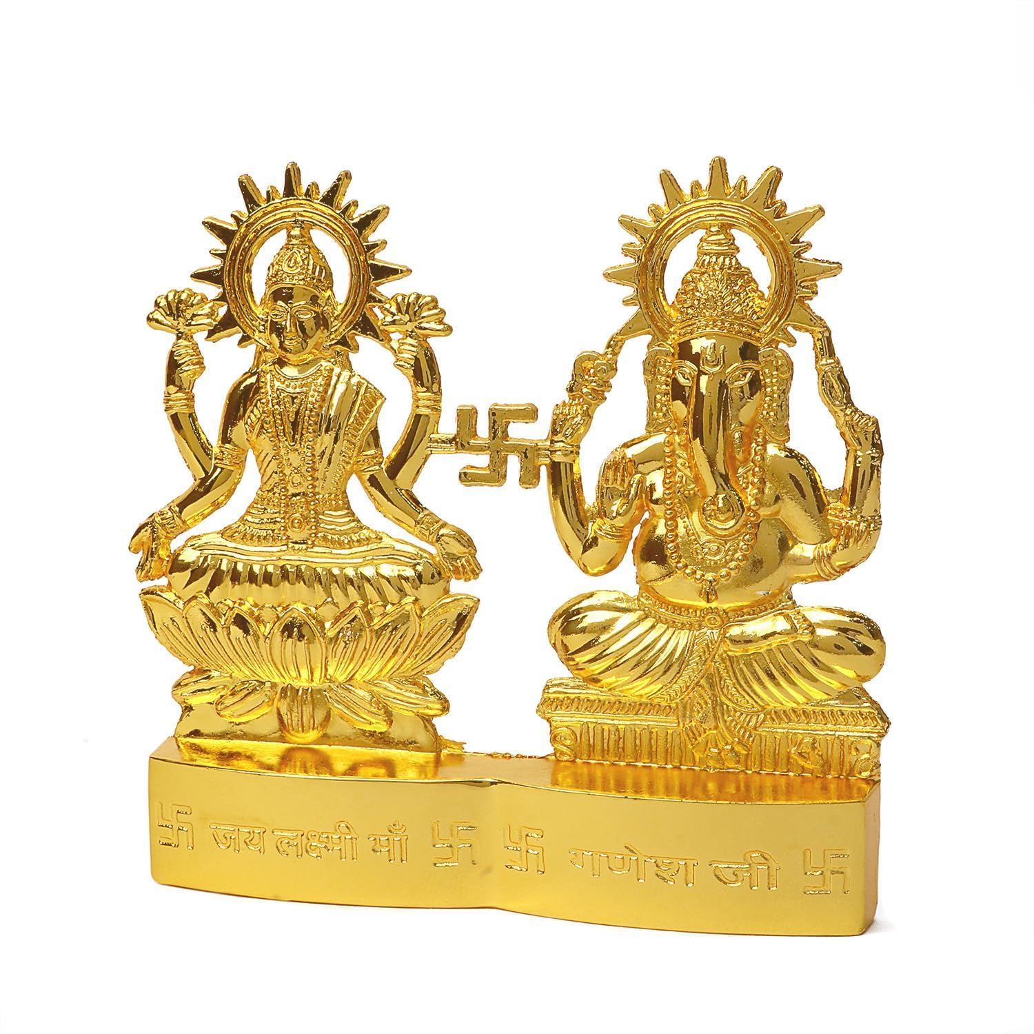 Ani Divine Elegant Metal Laxmi Ganesh Idol Murti For Diwali, Home Puja, Blessings, Prosperity