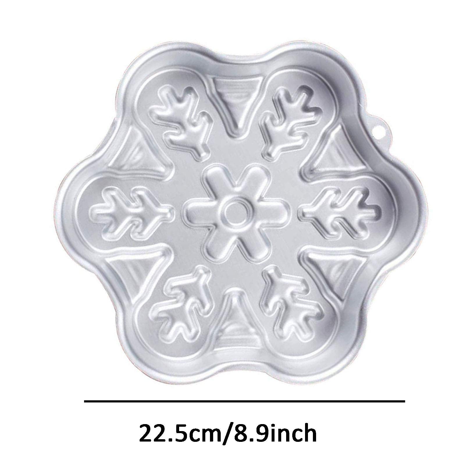 Zdywy 9 Inch Snowflake Shaped Aluminum 3D Baking Mould Cake Mold Tin Birthday Cake Pan - Snowflake