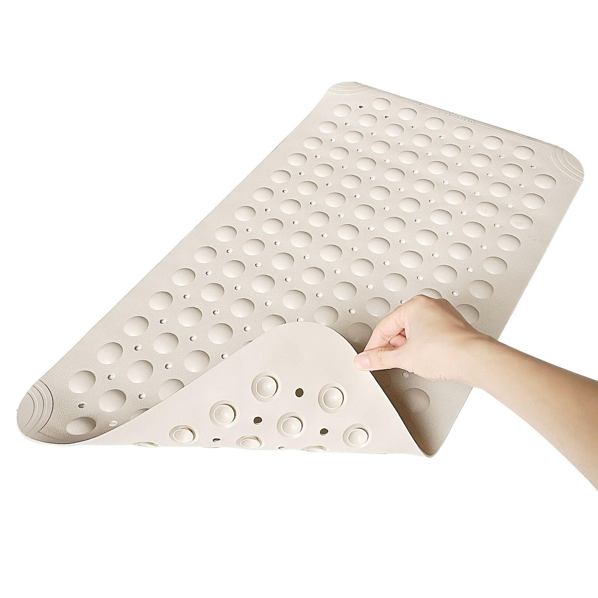 Warmsnow Non Slip Shower Mats For Inside Shower 15 X 27.5 Inch, Tpe Bathtub Mat Non-Slip, Bath Mat For Tub With Suction Cups, Dr