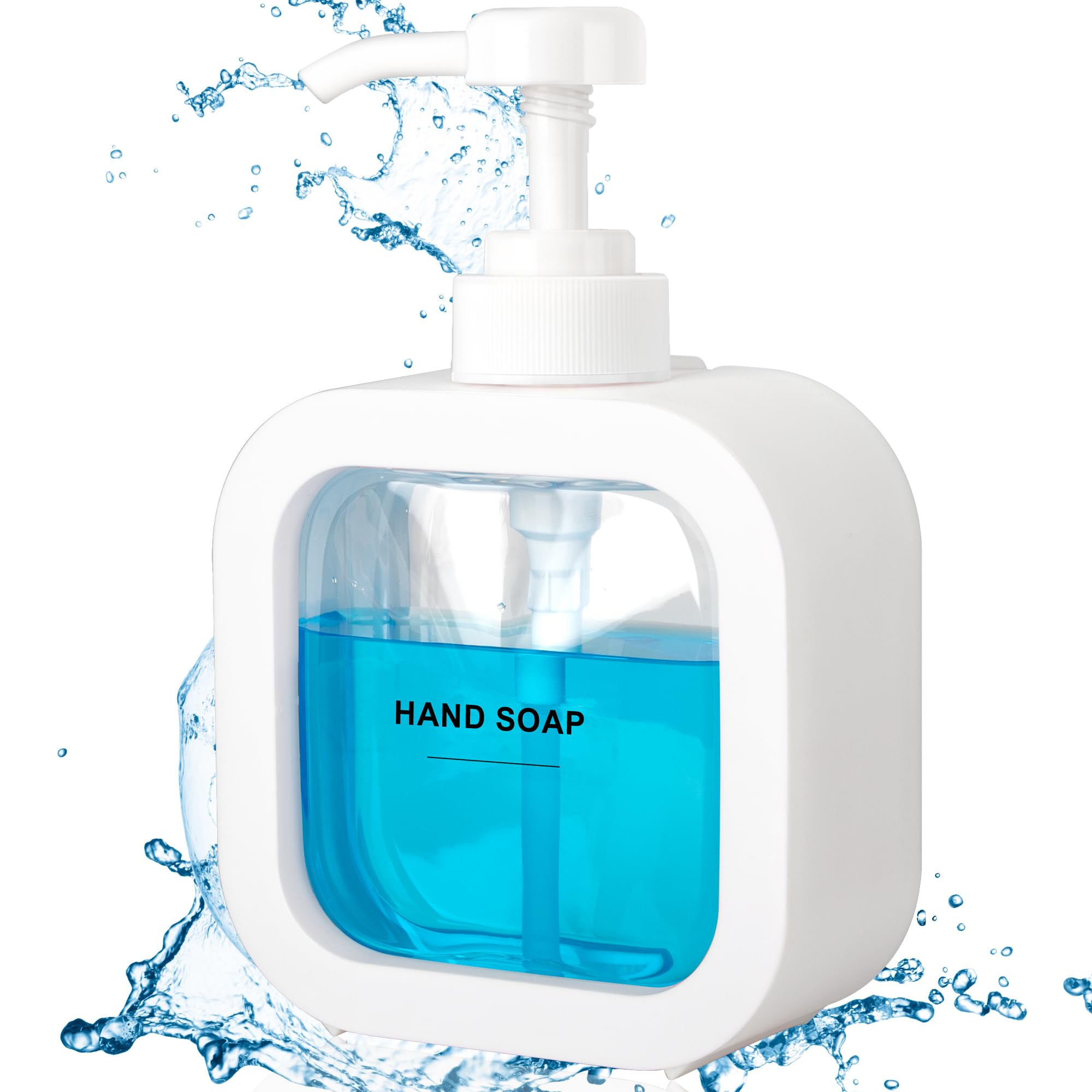 Onecocoa Modern Soap Dispenser For Bathroom And Kitchen Sink, Small Hand Soap Plastic Dish Soap Dispenser With Pump And Labels -