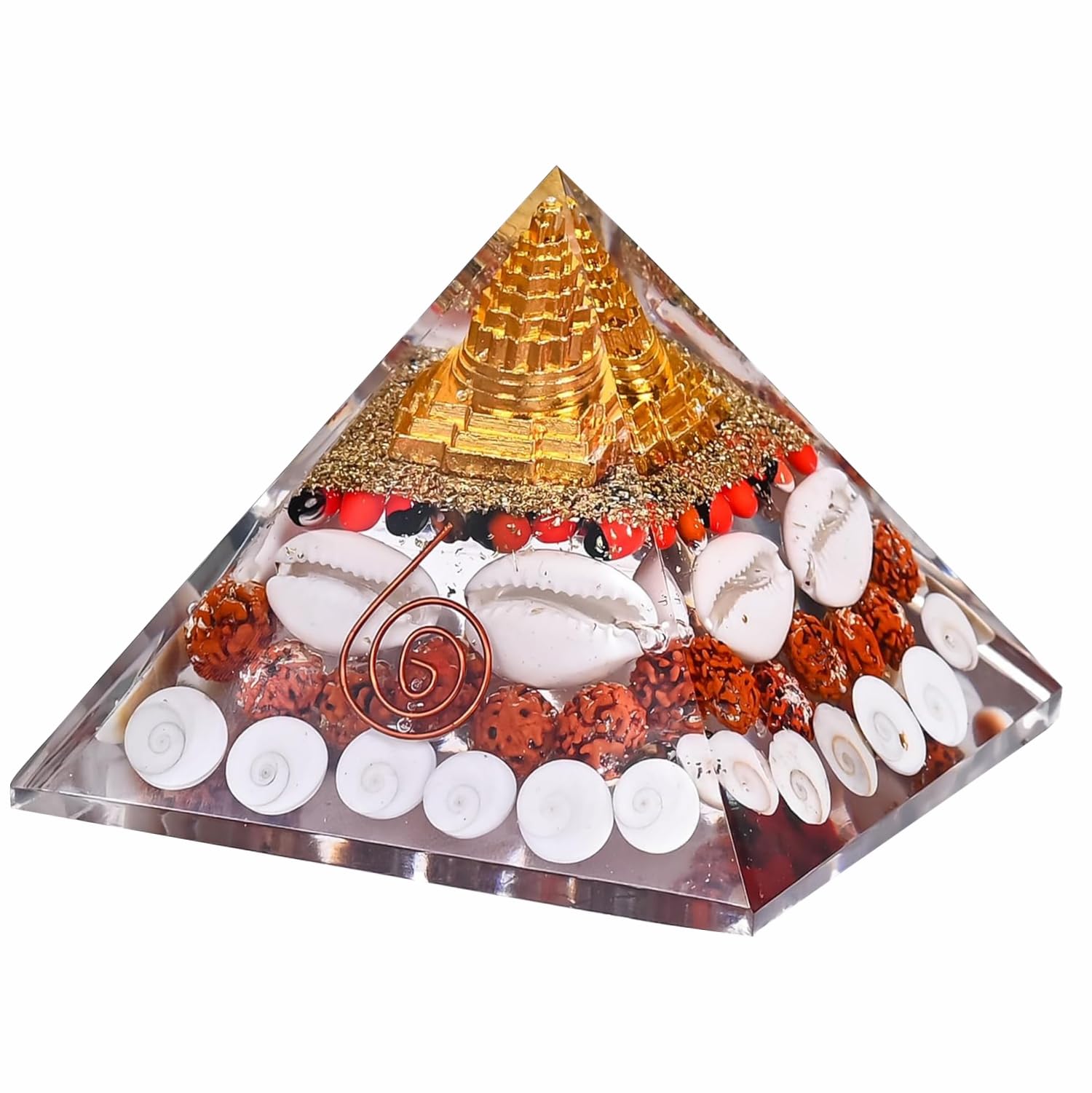 Jd Fresh Stone Laxmi Pyramid/Rudraksha/Kodi/Gomati Chakra/Shree Yantra/Pooja Vastu Items For Home For Good Luck/Money & Wealth/S