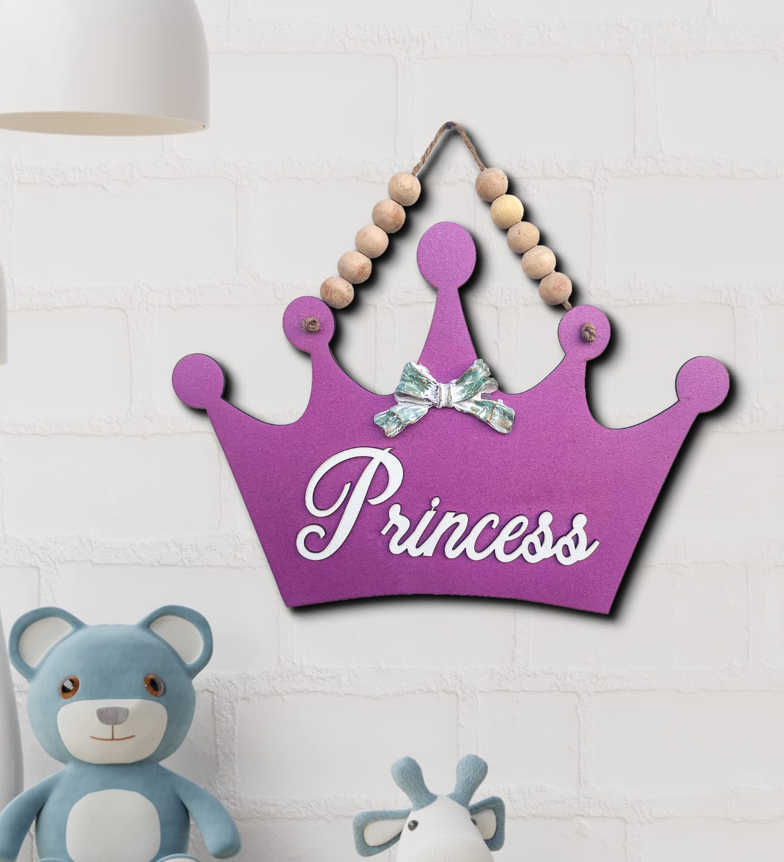 Chalk My Theme Princess Crown Wooden Wall Door Or Wall Hanging Art For Girls Room Decoration Item| Kids Room Decor | Gift For Gi