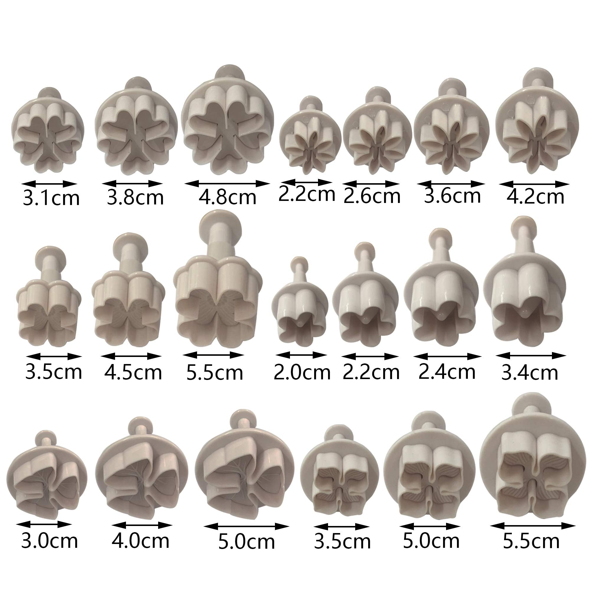 Cookie Cutters Plunger Cutter Cake Decorating Supplies Fondant Molds White Daisy Hydrangea Five-Petaled Flowers Lucky Grass Four