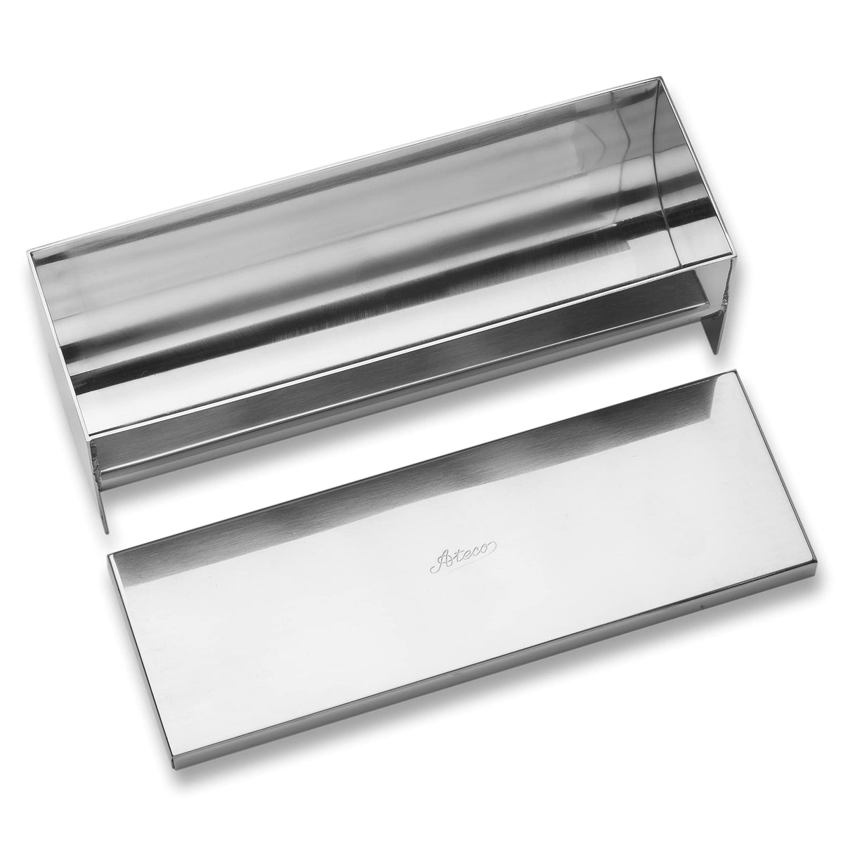 Ateco Stainless Steel Terrine Mold With Cover, Round Bottom, 9 By 2.25-Inches, Silver